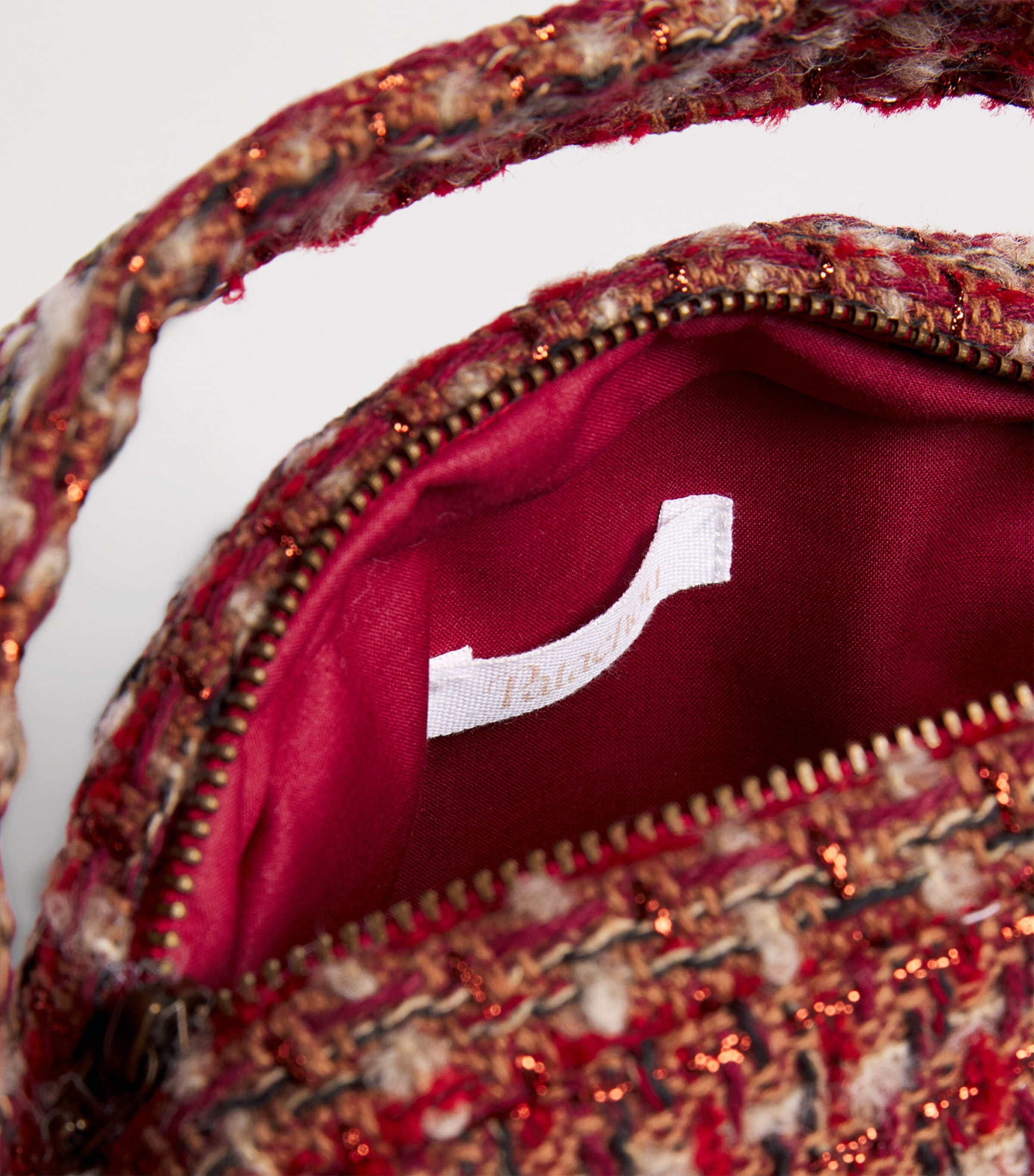 Patachou Tweed Bow-Detail Clutch Bag Tweed Image 3
