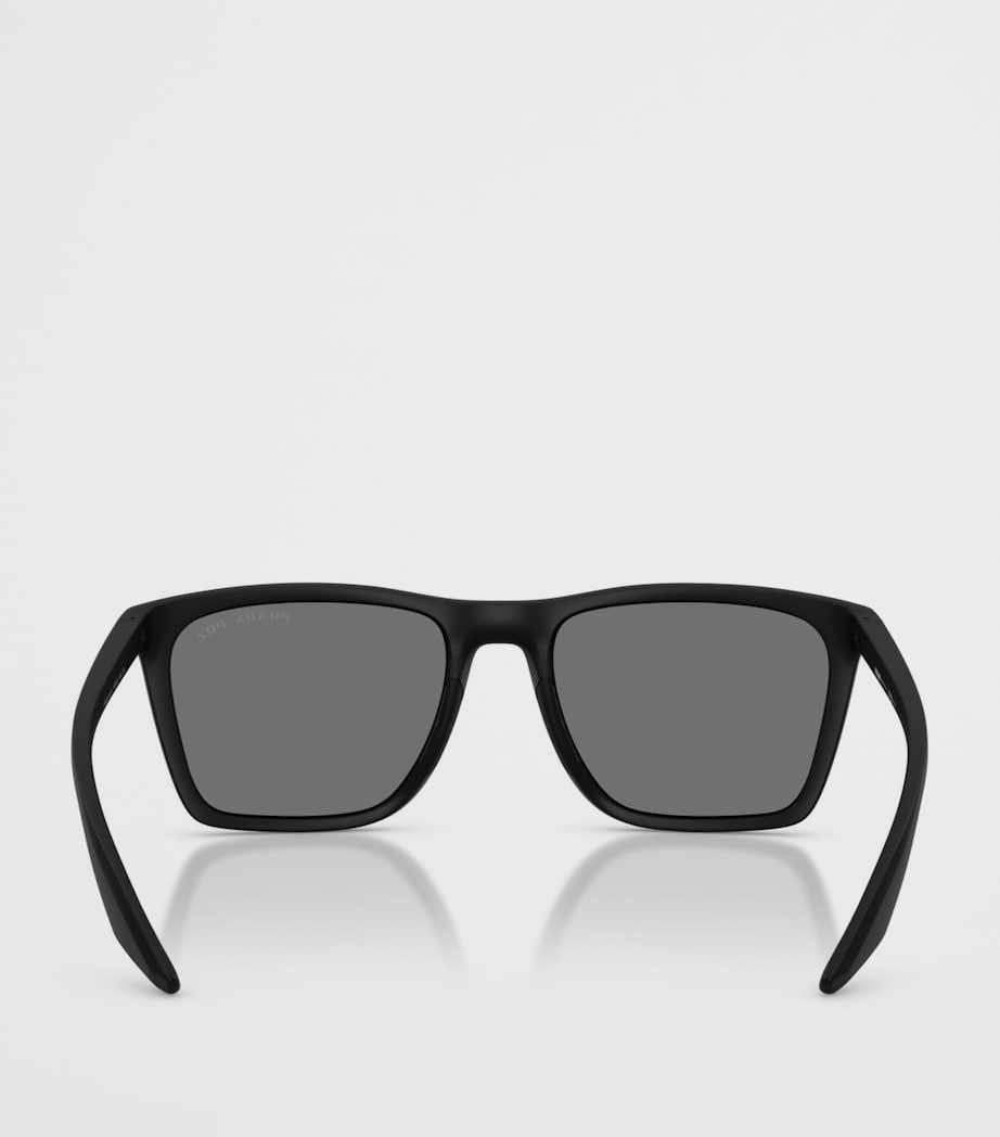 Prada Linea Rossa Injected PR B08S Square Sunglasses Black Image 4