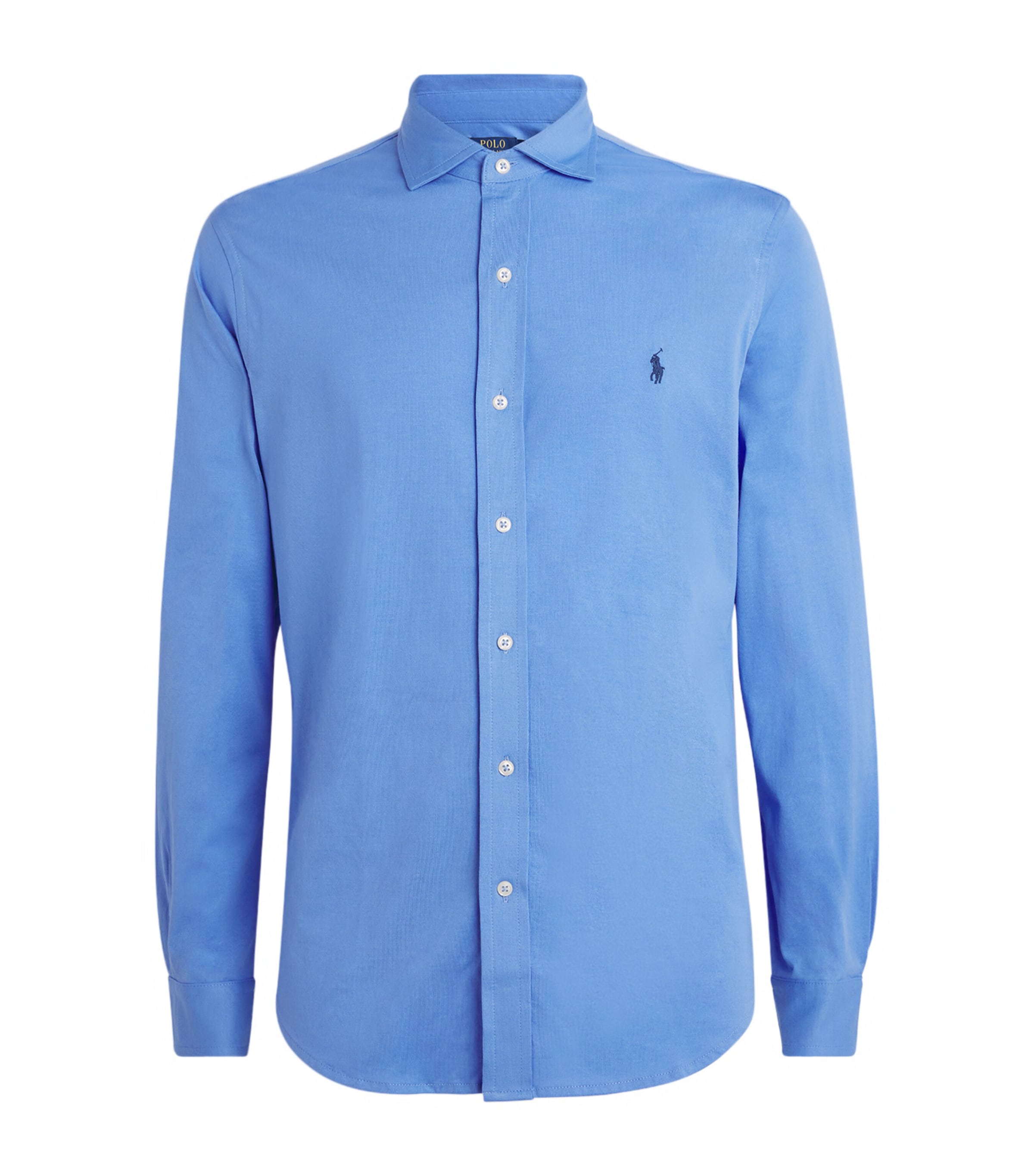 Polo Ralph Lauren Mens Cotton-Jersey Shirt Blu Image 1
