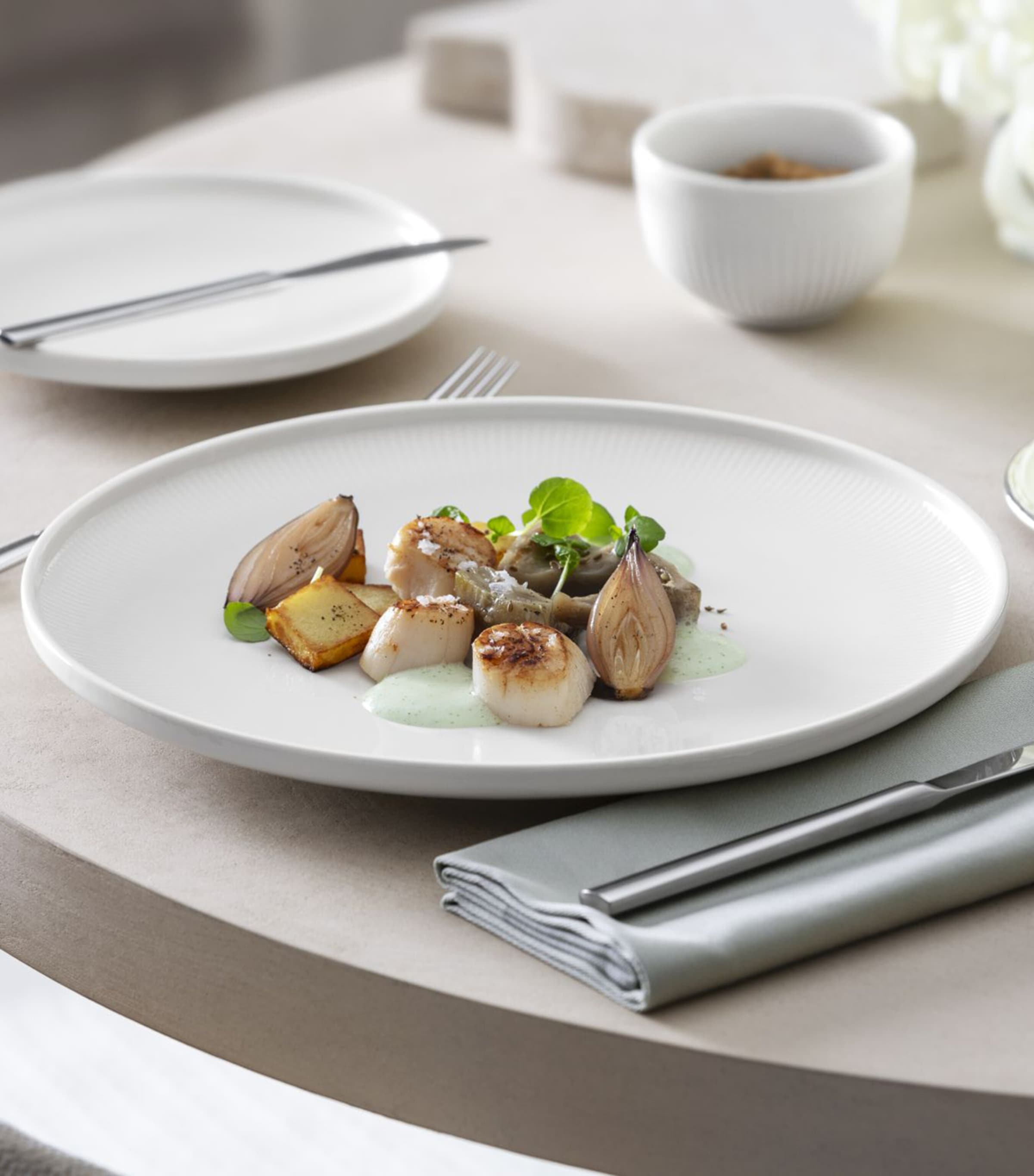 Porcelain Afina Side Plate (17cm) WHITE Image 3