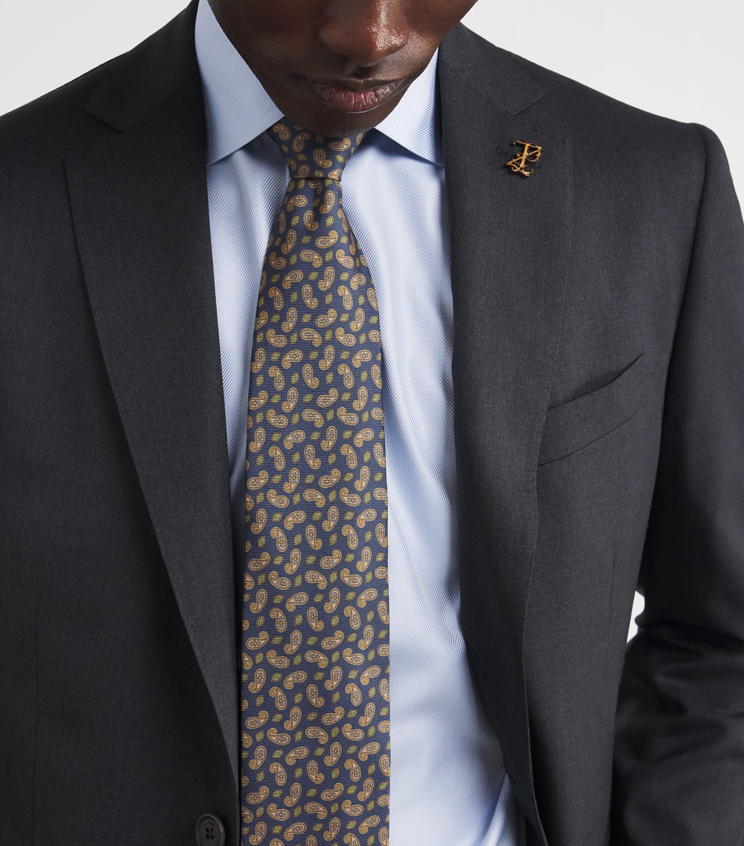 Eton Mens Cotton Twill Dress Shirt Light Blue Image 6
