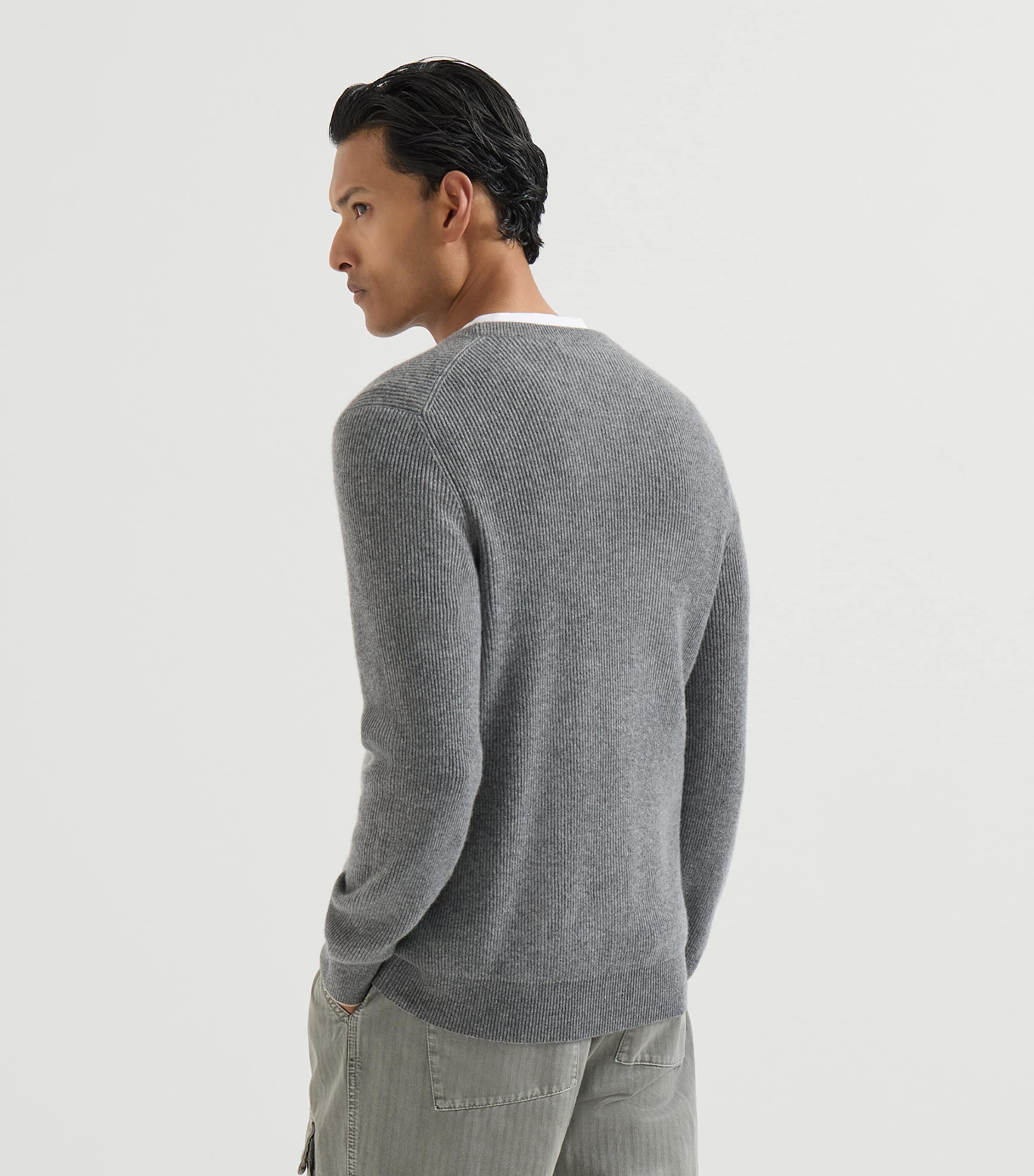 Brunello Cucinelli Mens Cashmere English Rib Sweater Image 5