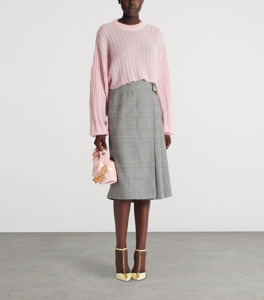 Mohair-Silk Cropped Sweater 4HR ROSE PALE Image 3