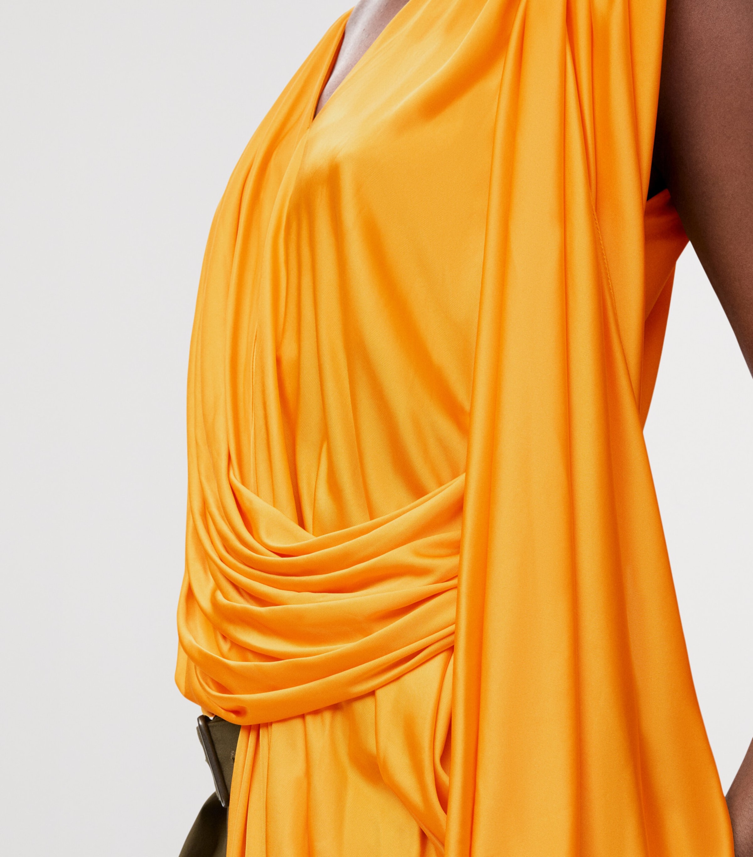 Draped Sleeveless Top DARK YELLOW Image 5