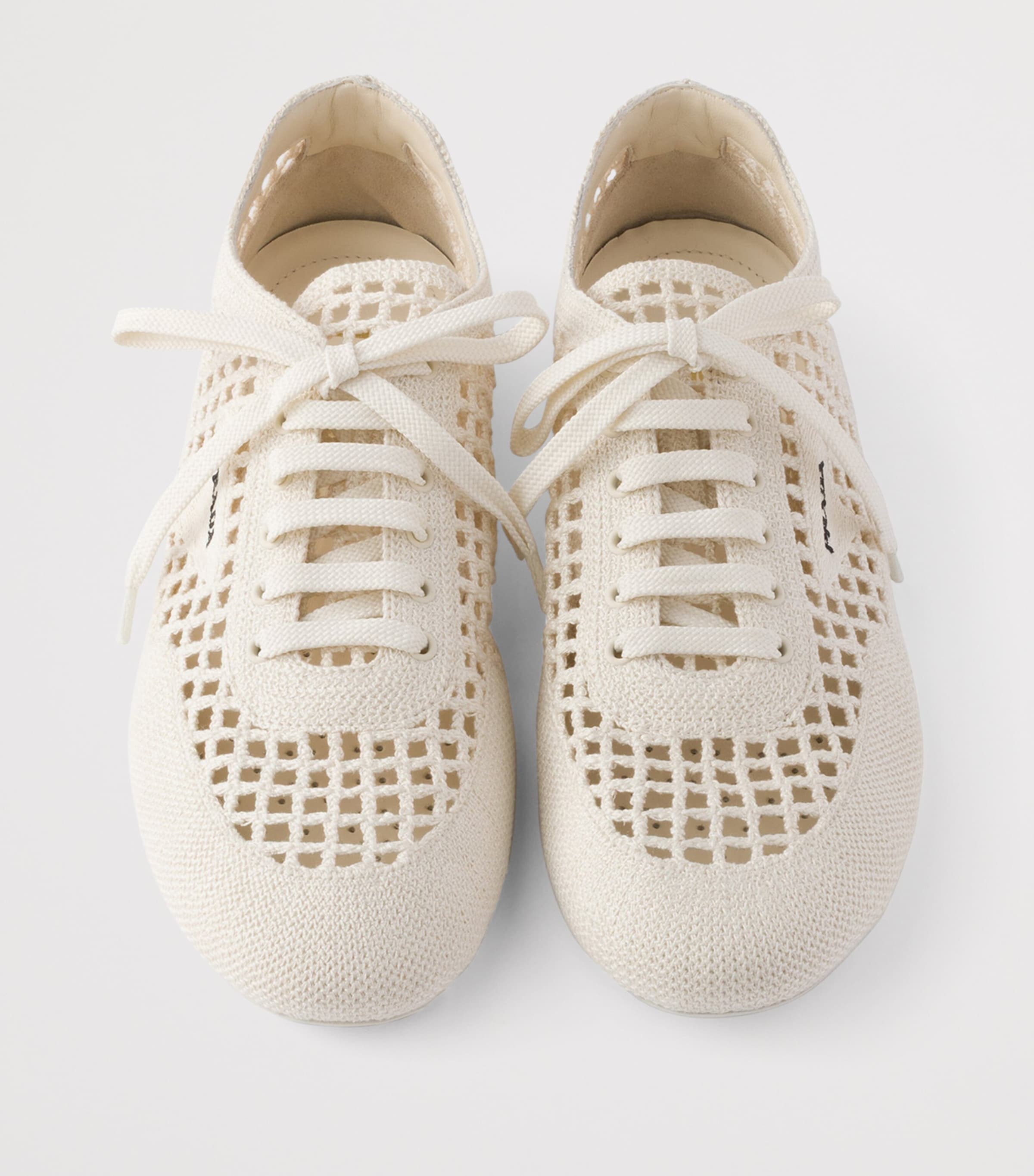 Cotton Crochet Collapse Sneakers F0304 Image 3