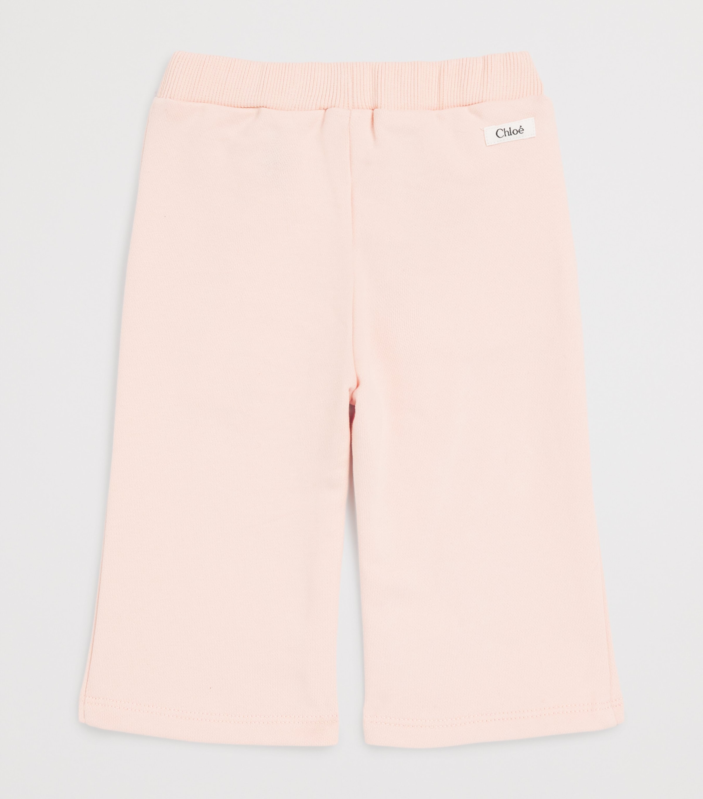 Chloé Kids Logo Straight Sweatpants (6-36 Months) Pink Image 2