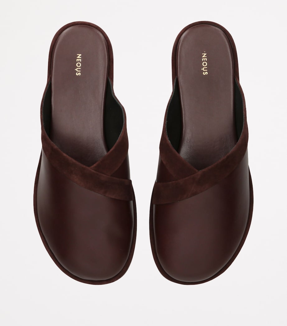 Leather Atik Slides DARK BROWN Image 6
