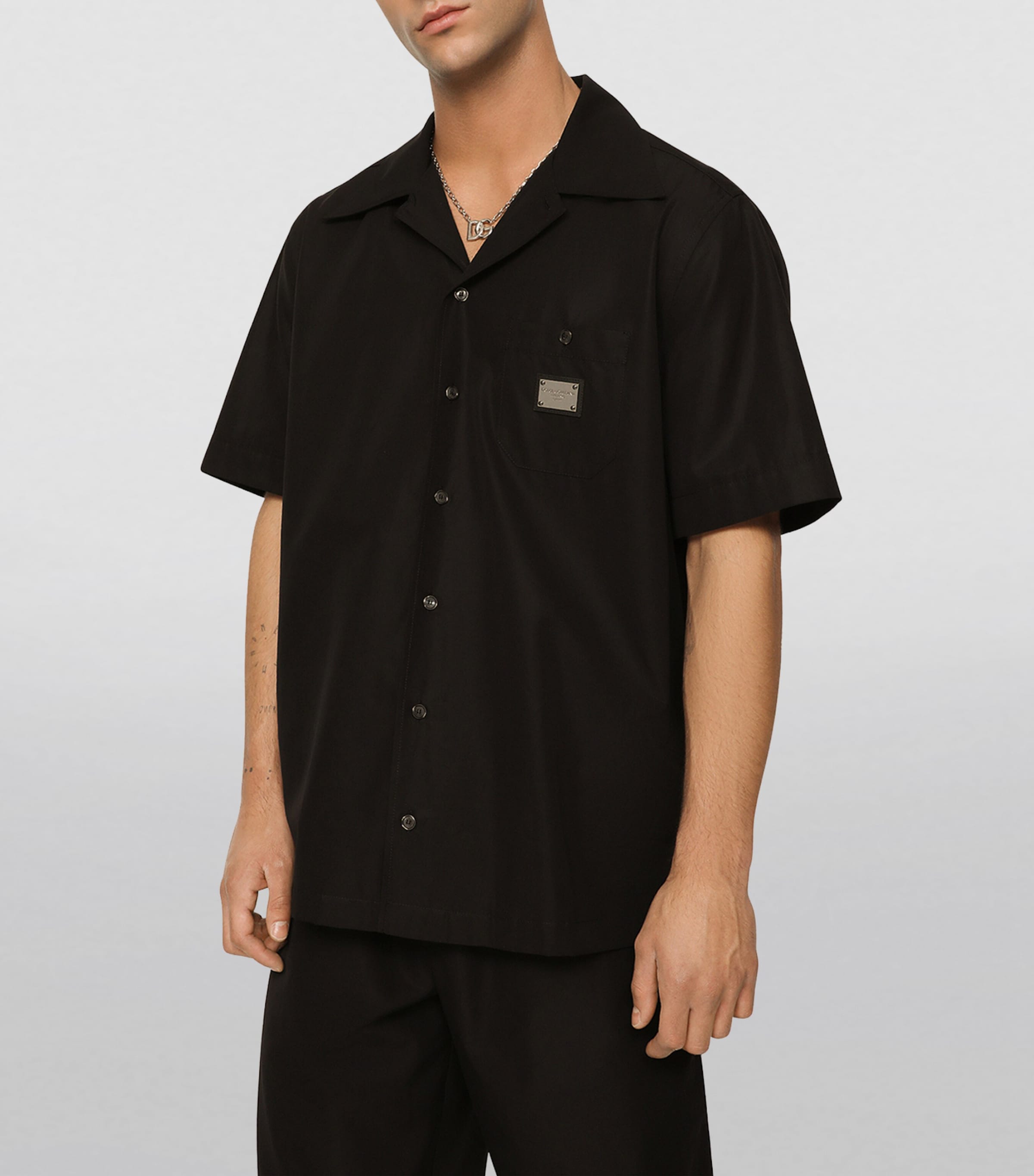 Logo-Plaque Shirt N0000-BLACK Image 5