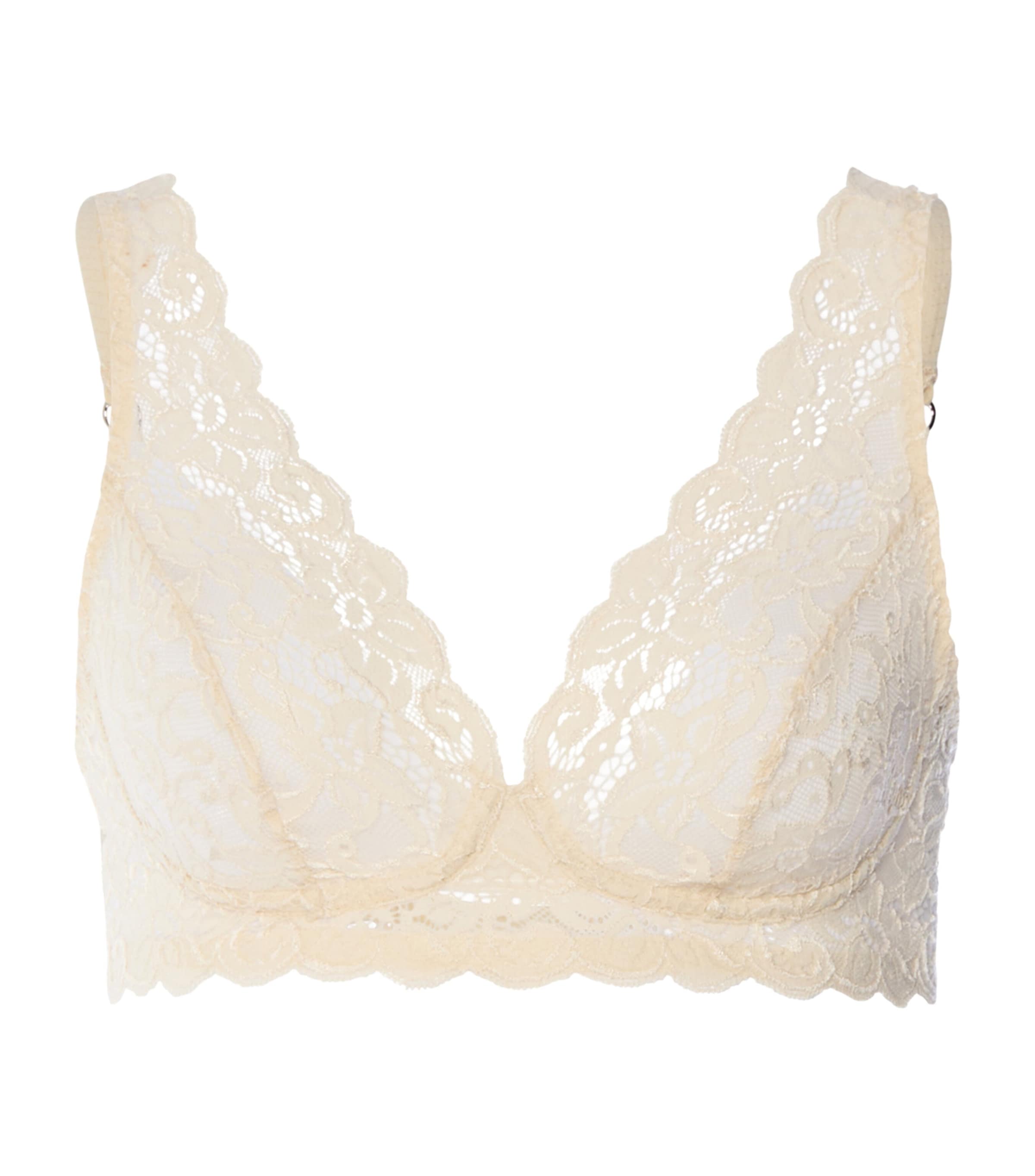 Hanro Womens Lace Moments Bra Summer Sand Image 1