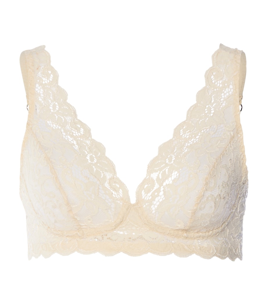 Hanro Womens Lace Moments Bra Summer Sand Image 1