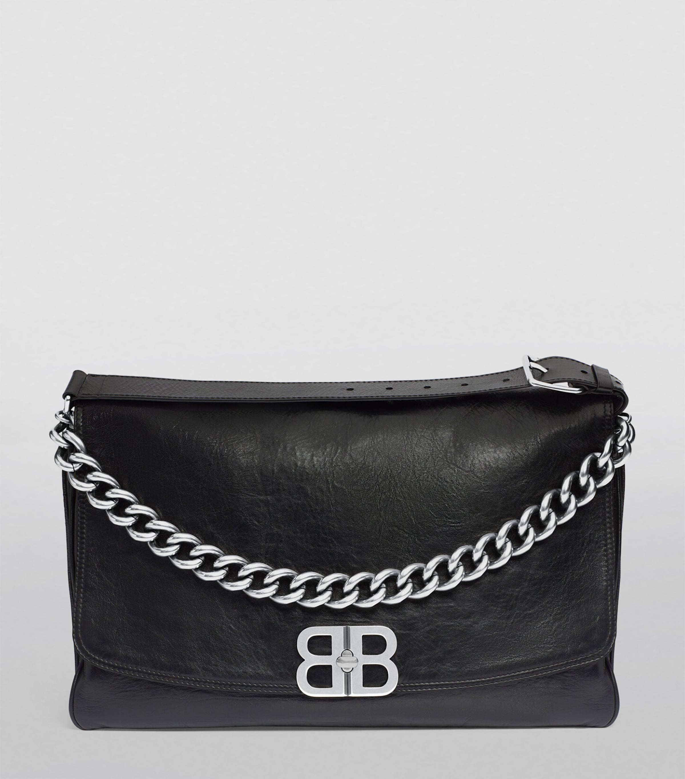 Balenciaga Leather Soft Flap Shoulder Bag Harrods UK