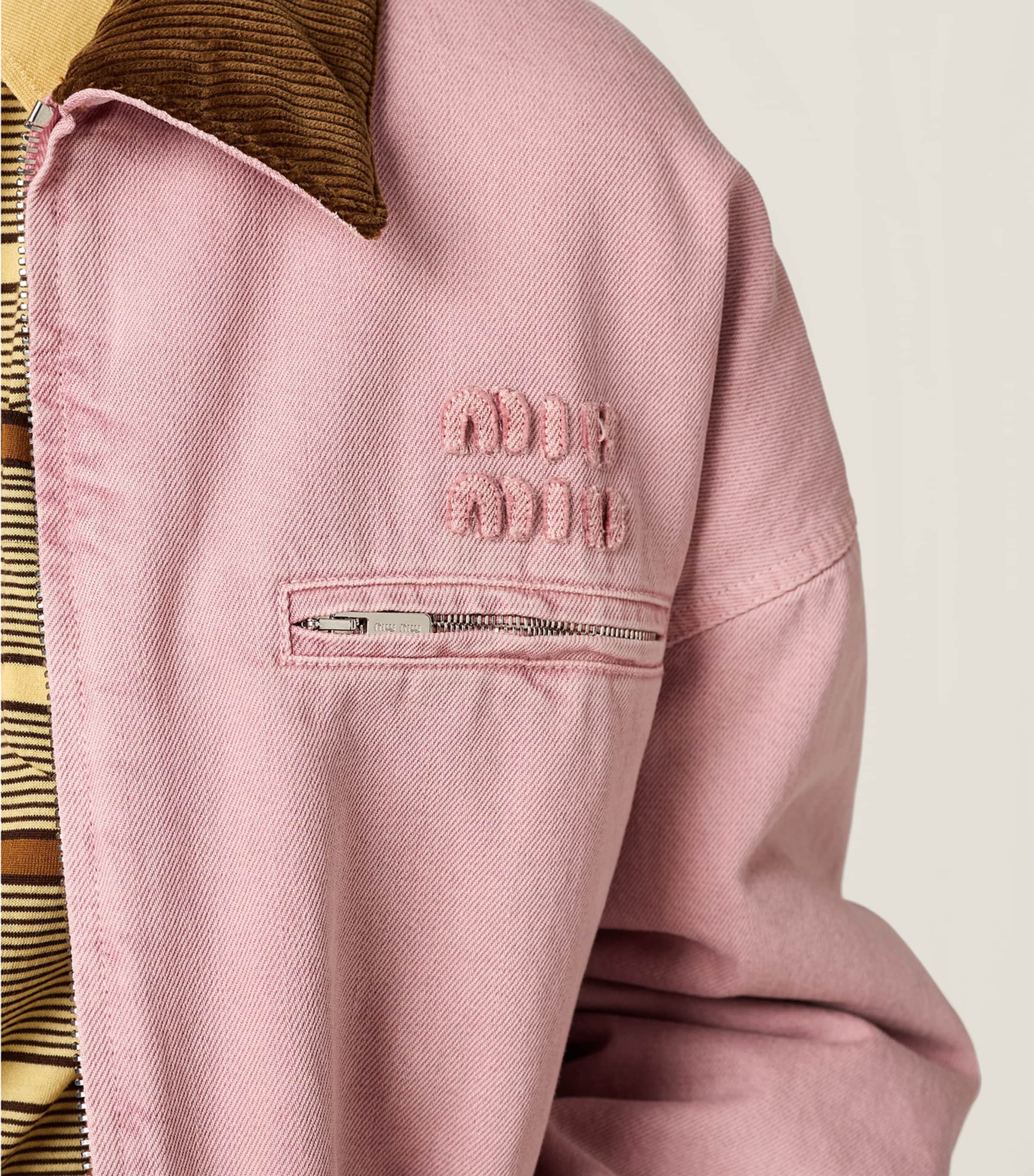 Logo Padded Denim Jacket F0028 Image 6