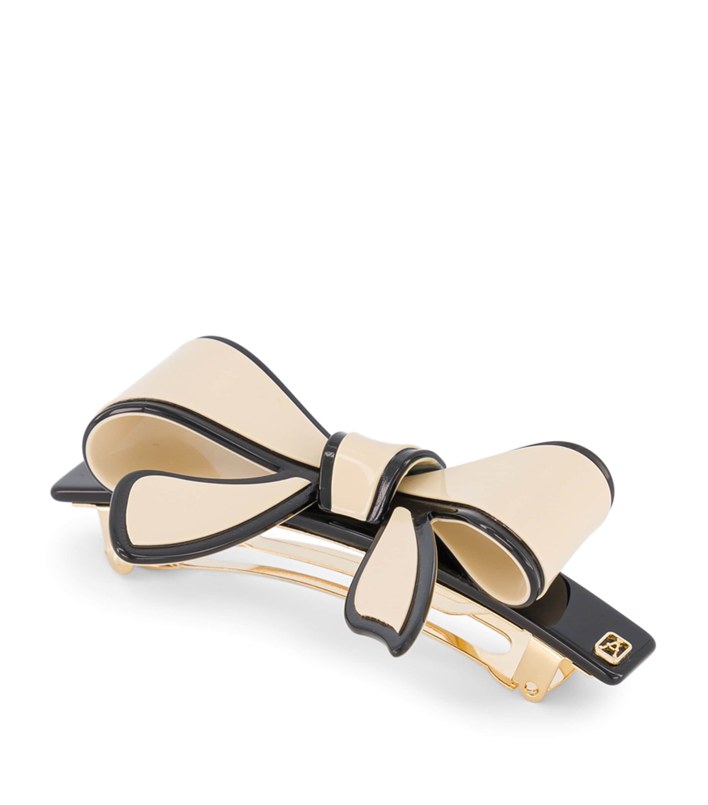 Alexandre de Paris Timeless Tenderly Bow Slide Hair Clip 