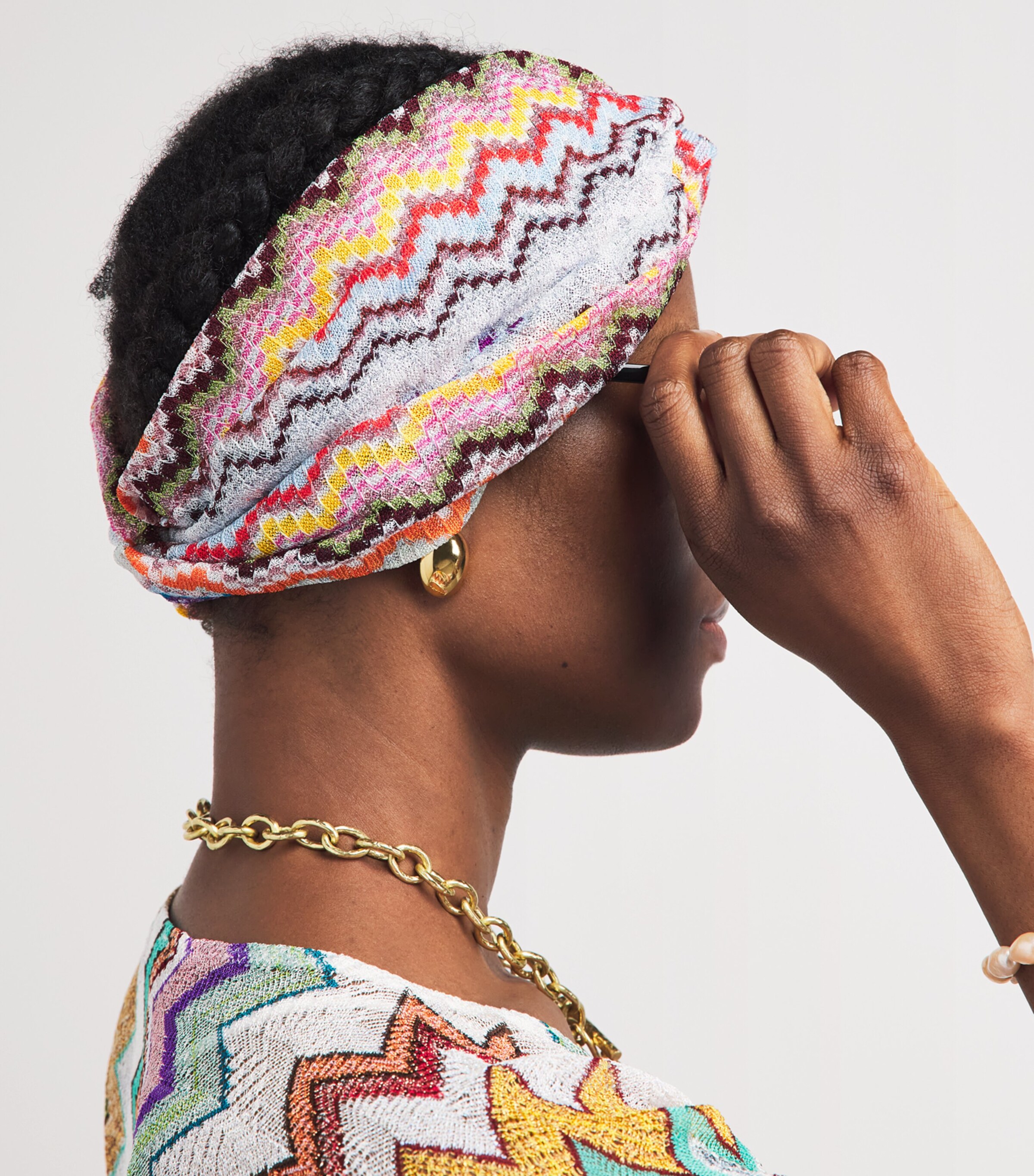 Missoni Knot-Front Zigzag Turban Image 2