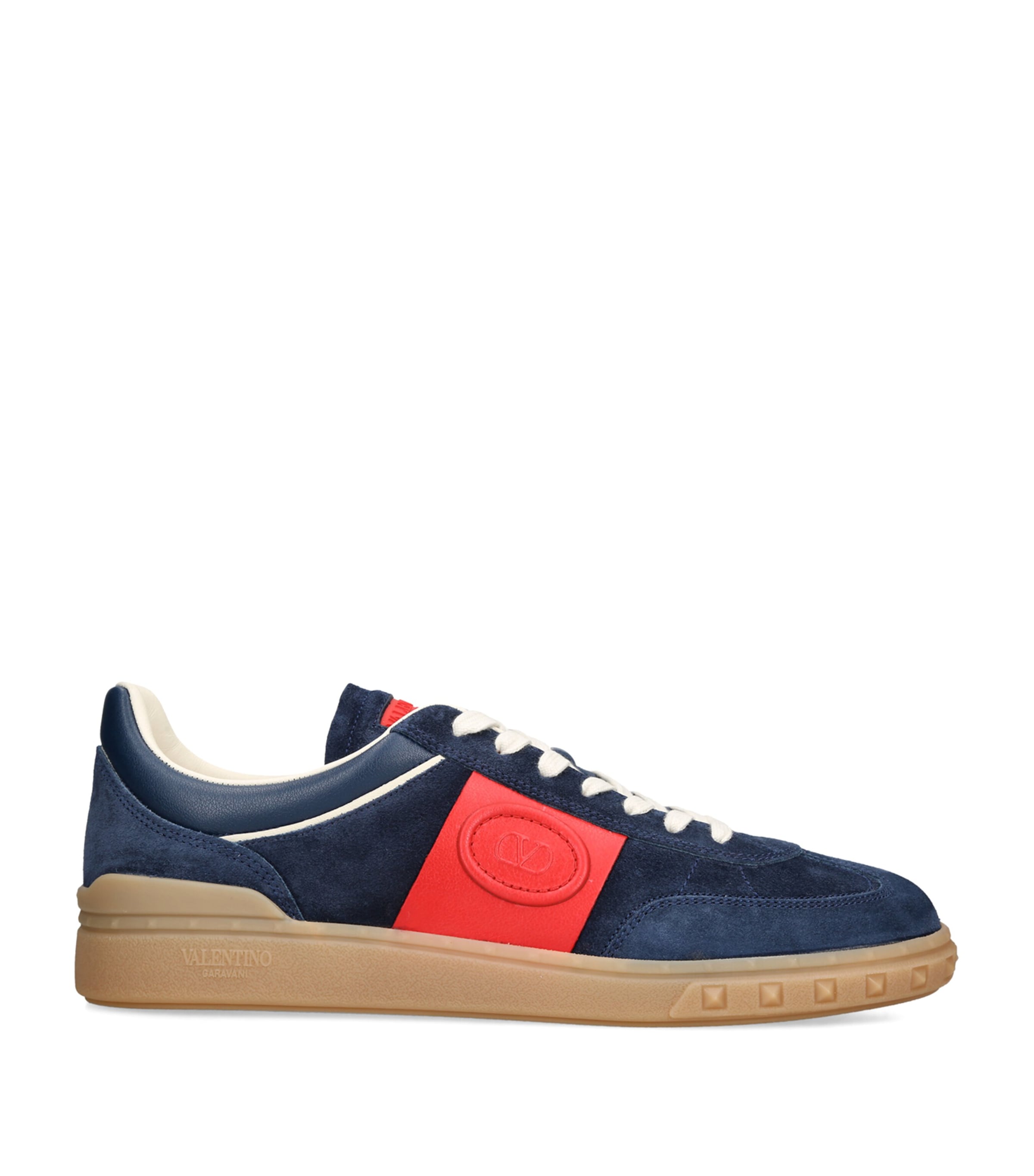 Valentino Garavani Suede Upvillage Low-Top Sneakers Blue/drk.c