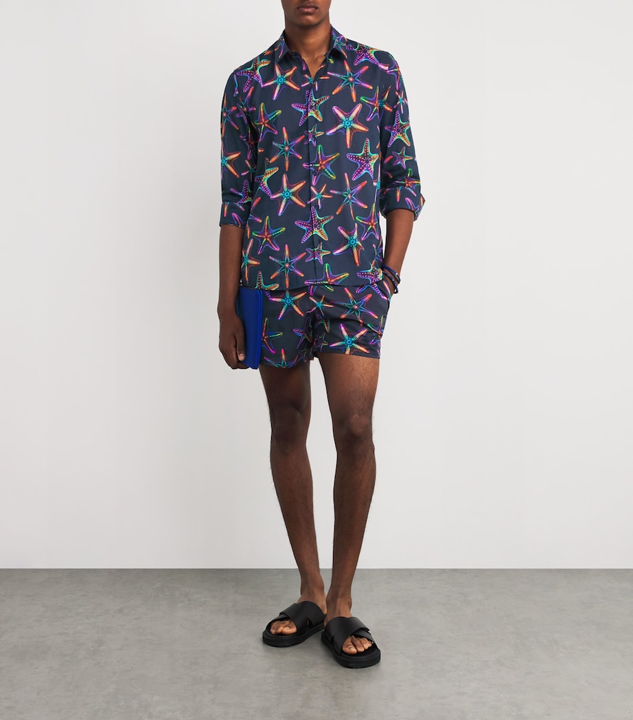 Cotton Disco Caracal Shirt 390-NAVY Image 2