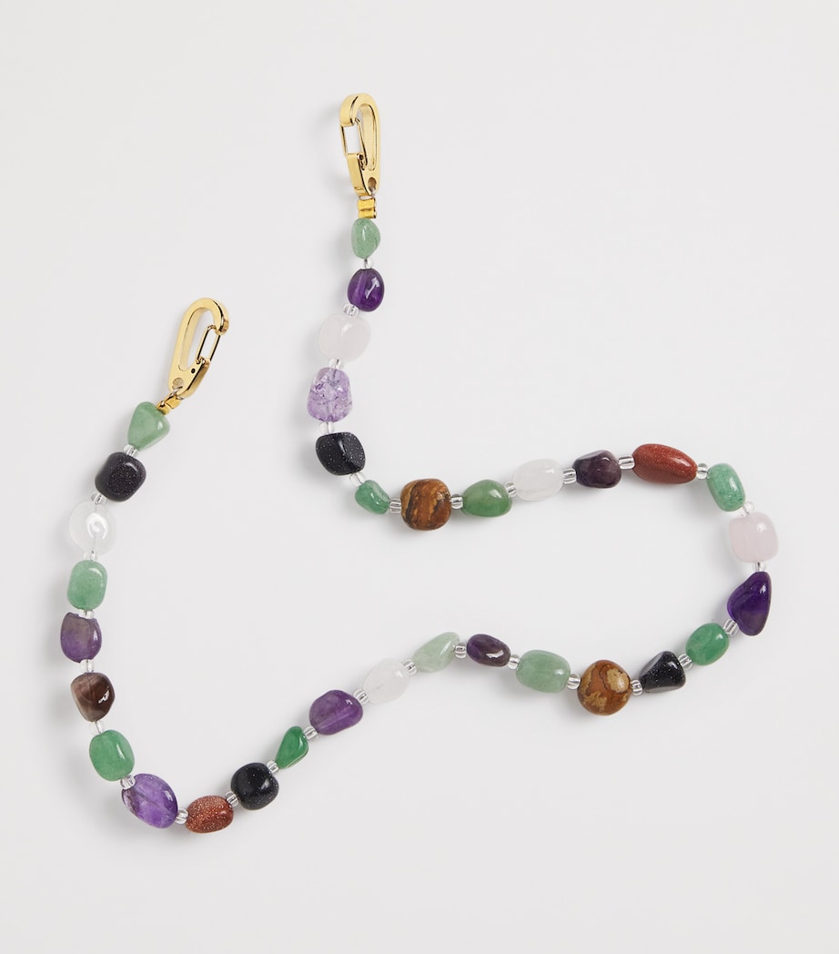 Short Beaded Crystal Clear Phone Cord CRYSTAL CLEAR Image 2