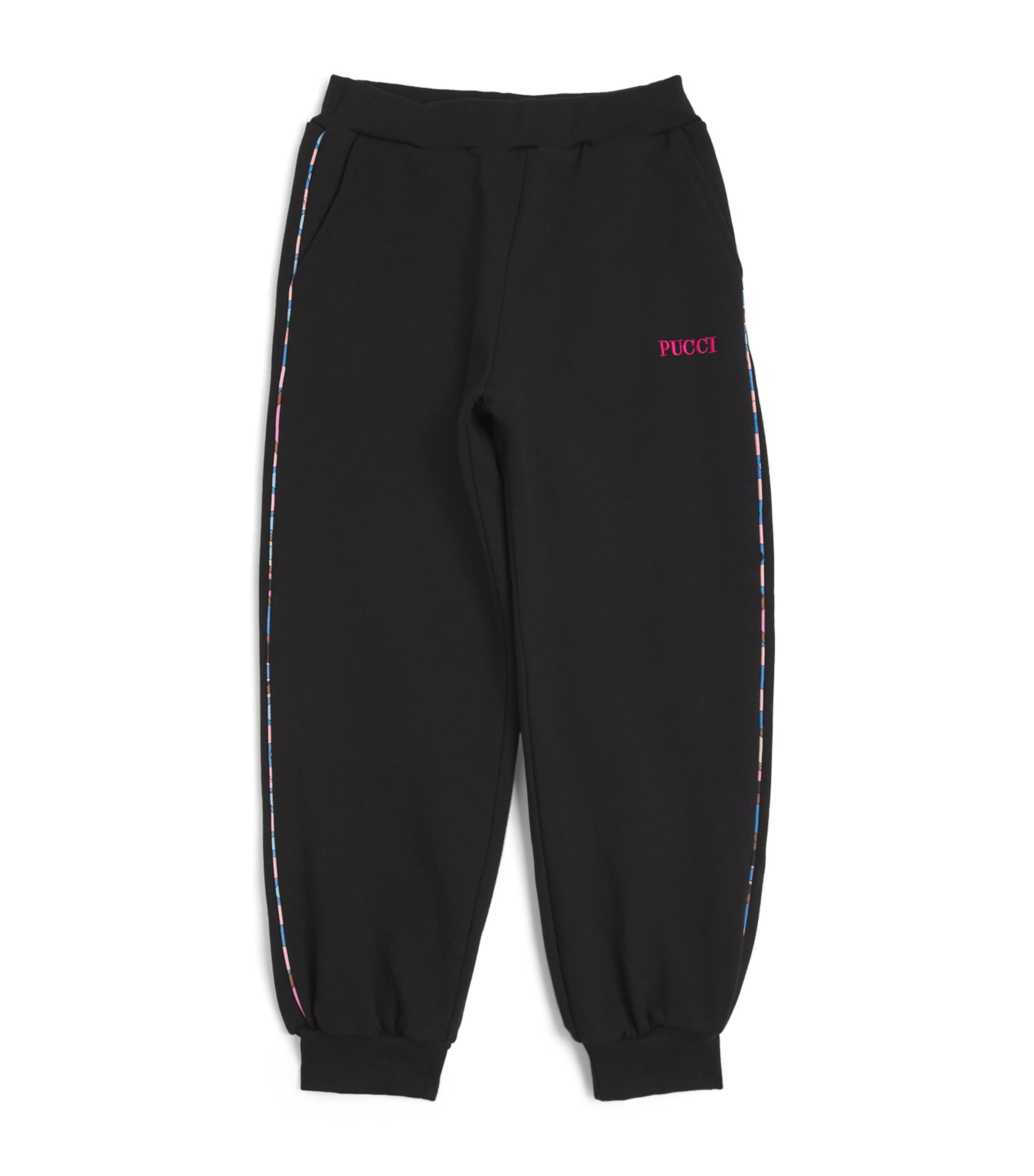 Shop Pucci Junior Logo Sweatpants In Black