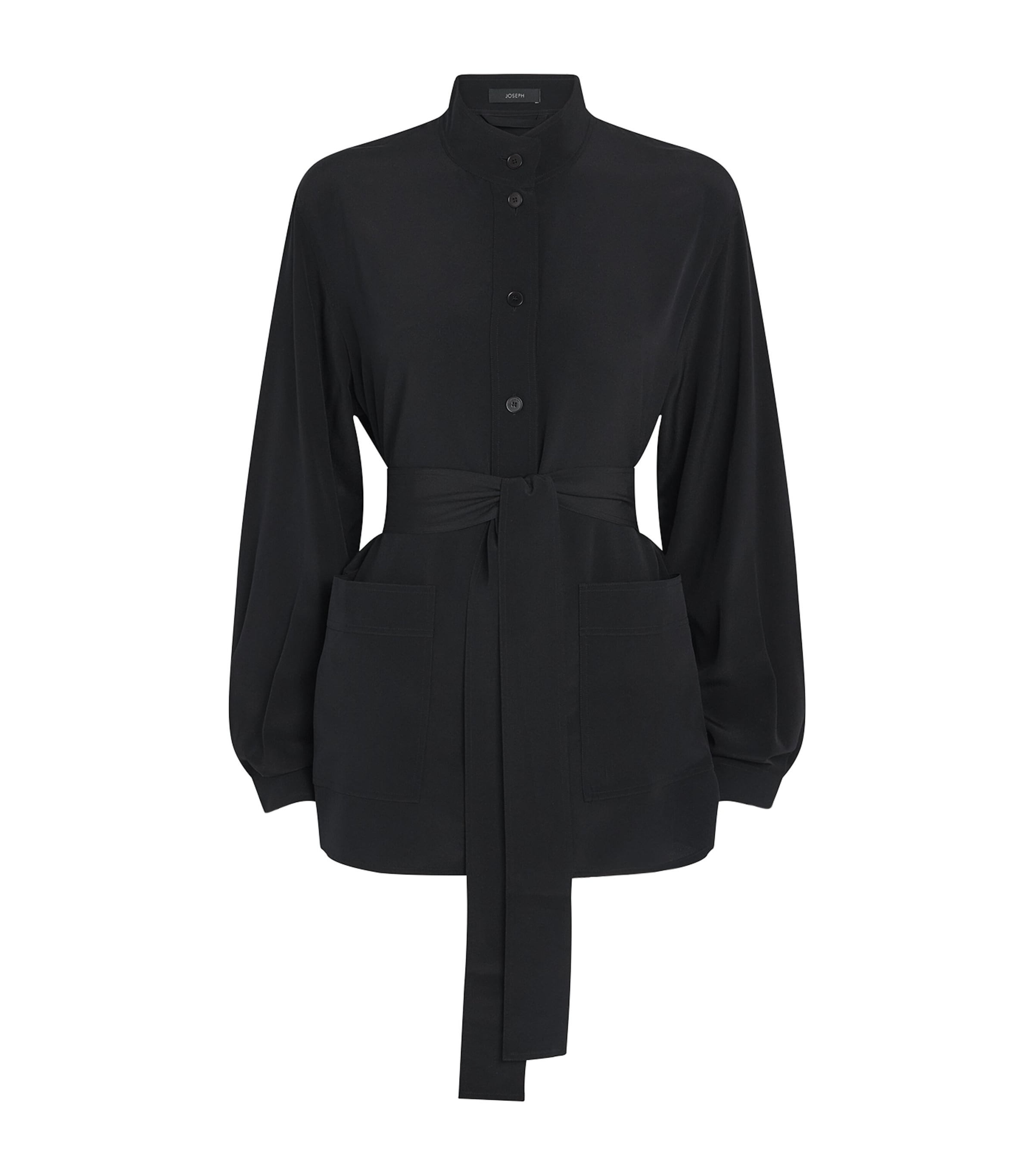 Joseph Crepe De Soie Silk Lamy Blouse In Black