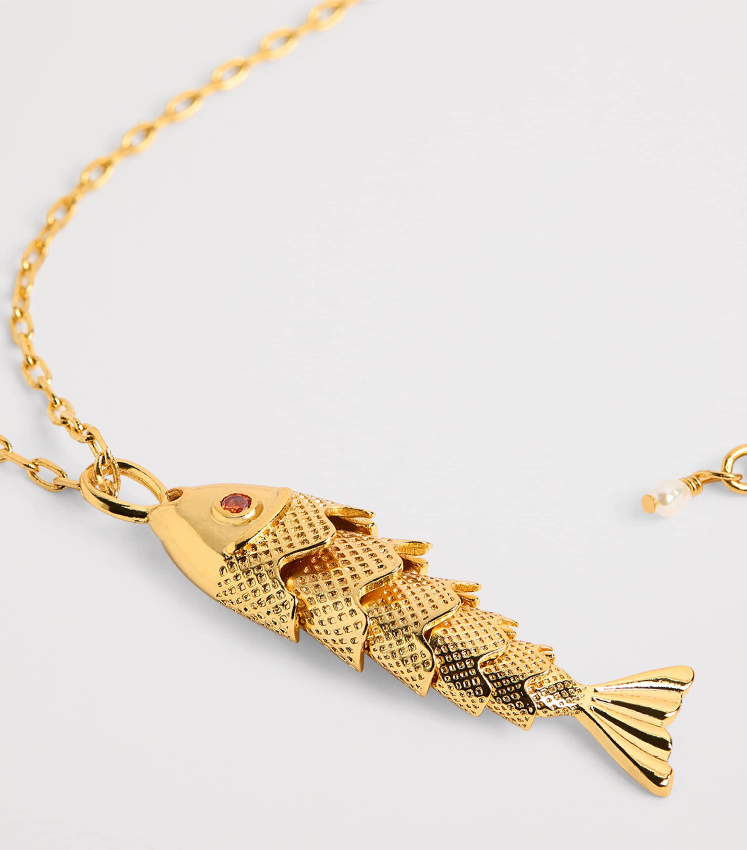 Anni Lu Gold-Plated Beaded Something Fishy Necklace Gold Image 5