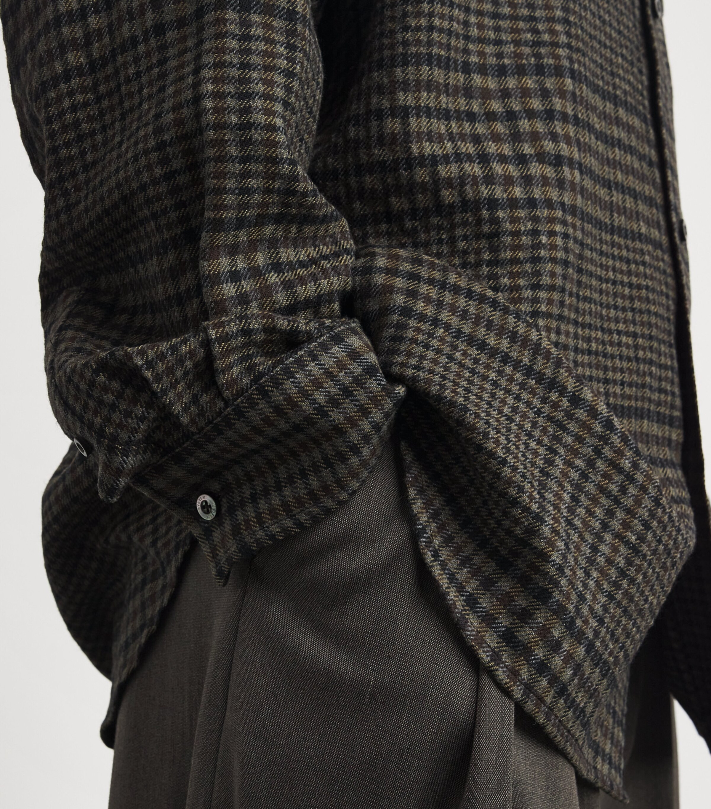 Relaxed Check Shirt KHAKI KK Image 6