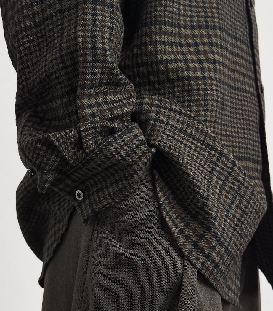 Relaxed Check Shirt KHAKI KK Image 6