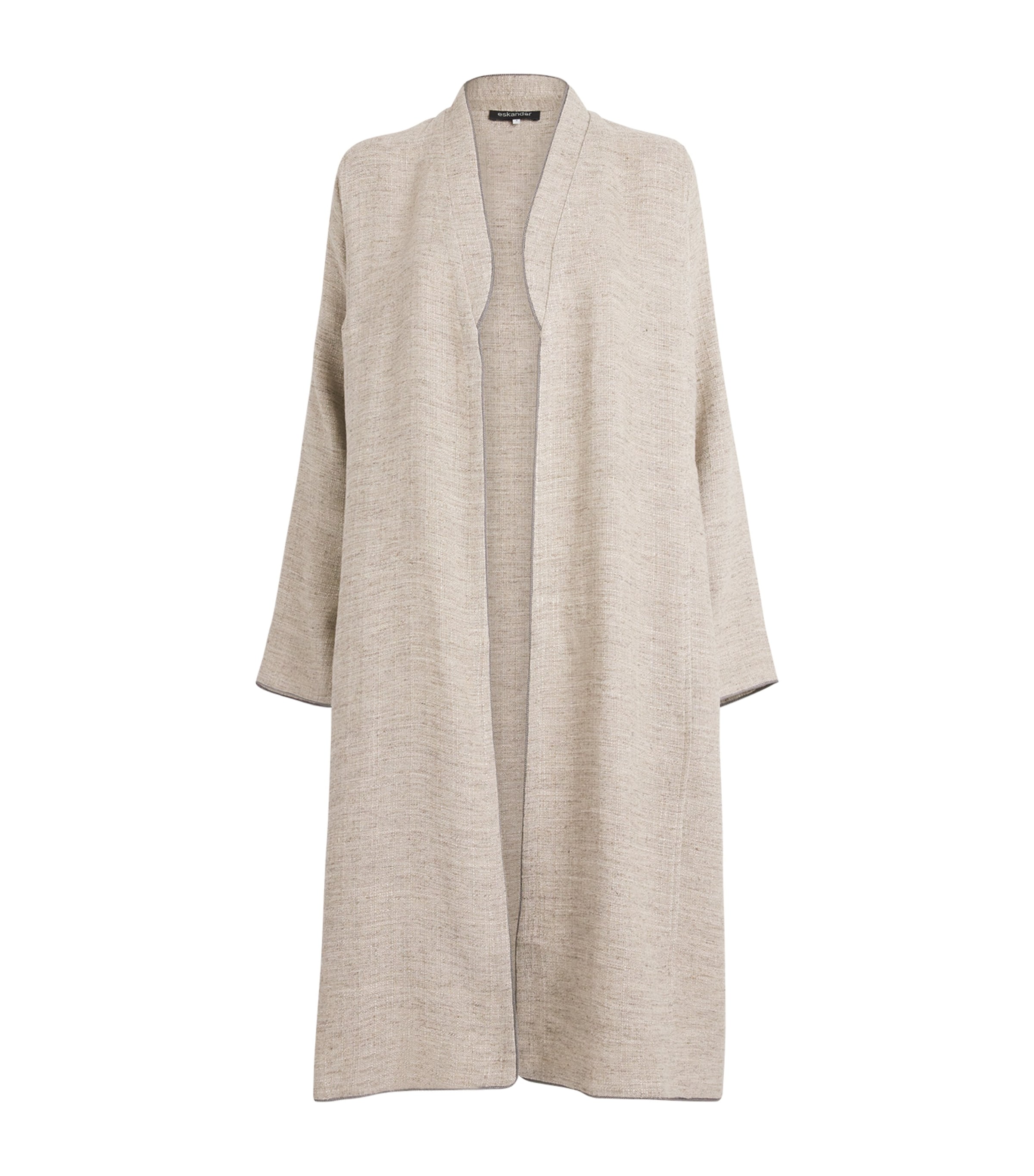 Eskandar Linen-blend Bakhtiari Coat In Neutral