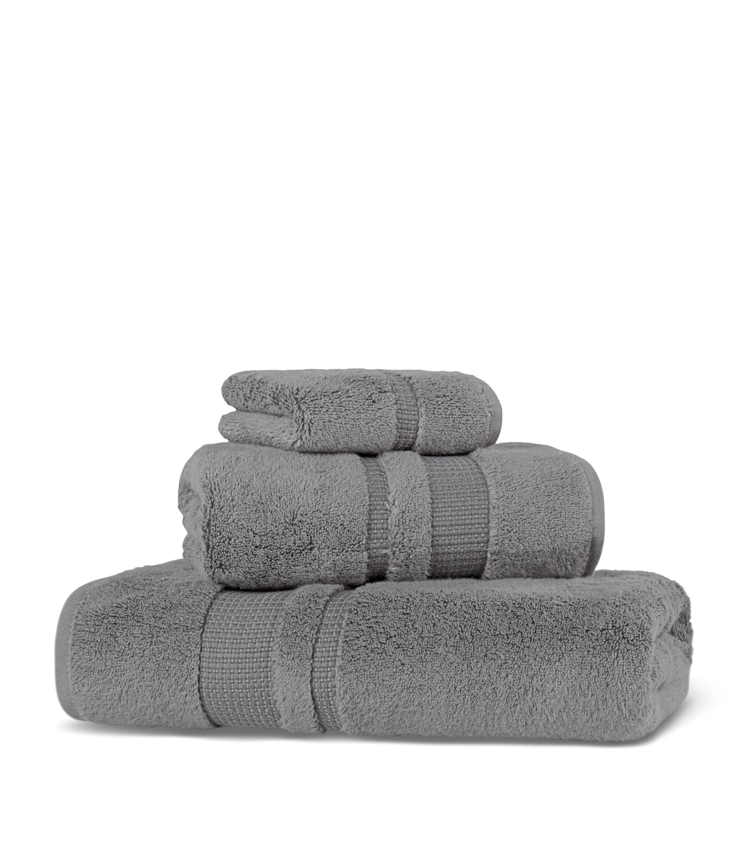 Hamam Cotton Pera Hand Towel In Grey