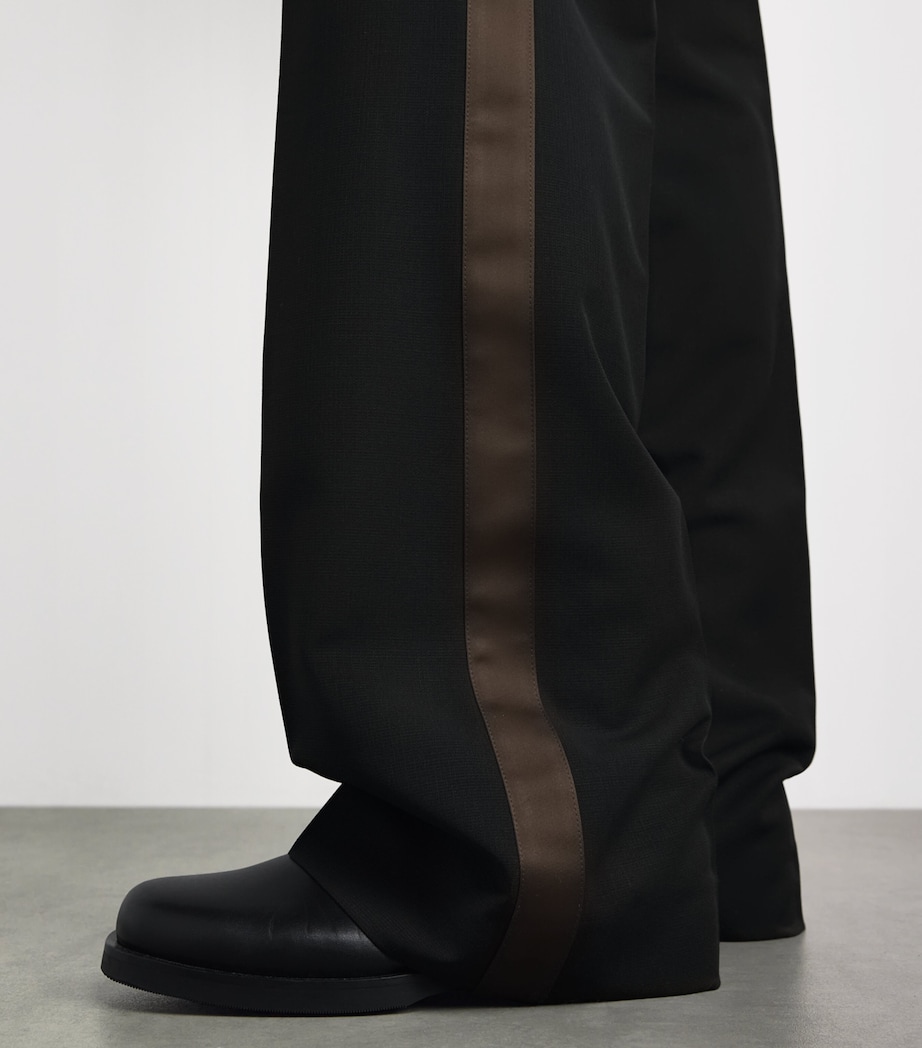 Wales Bonner Mens Virgin Wool Alto Trousers Black / Brown Image 3