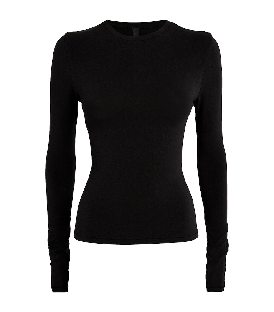 Cotton Jersey Long-Sleeved T-Shirt SOOT Image 1