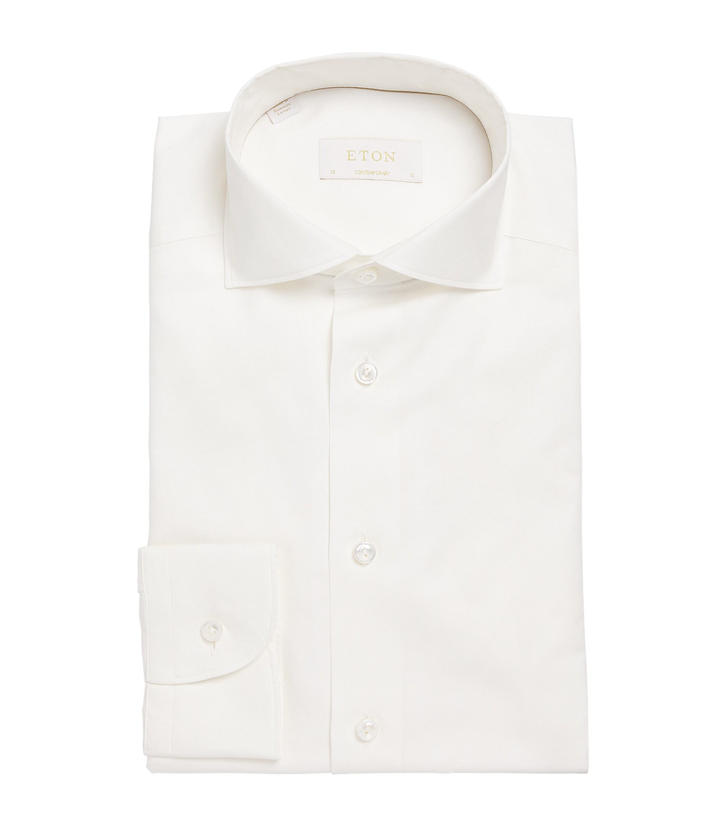 Eton Mens Cotton-Silk Formal Shirt White Image 1