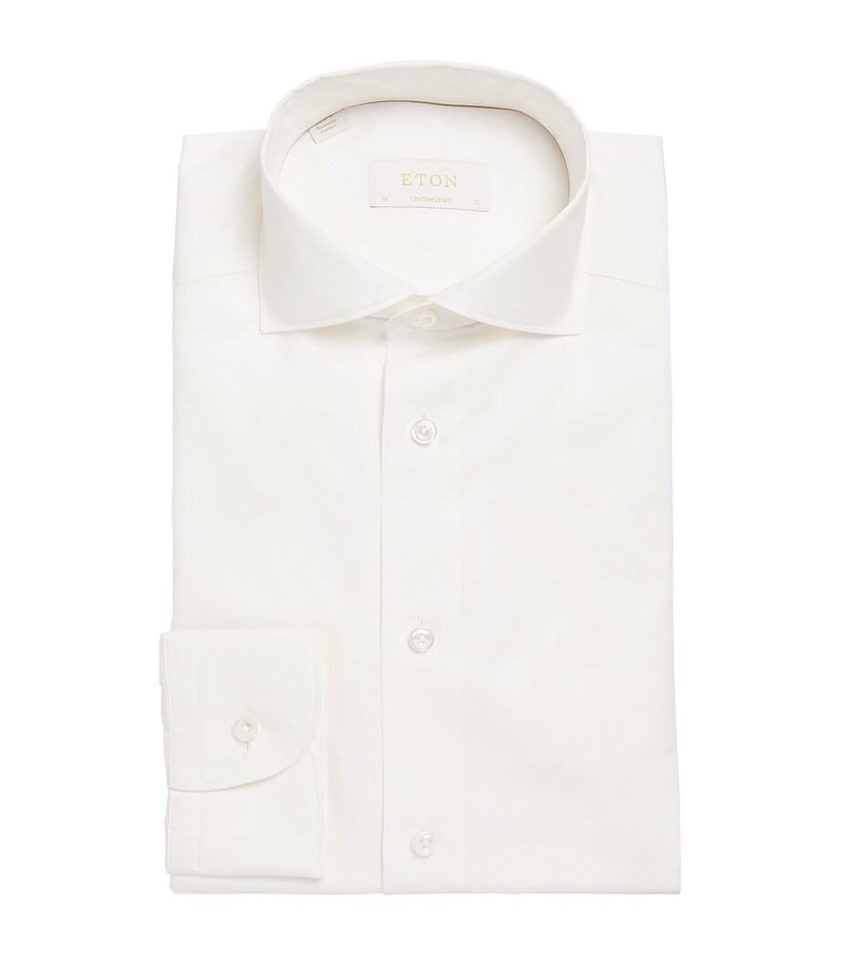 Eton Mens Cotton-Silk Formal Shirt White Image 1