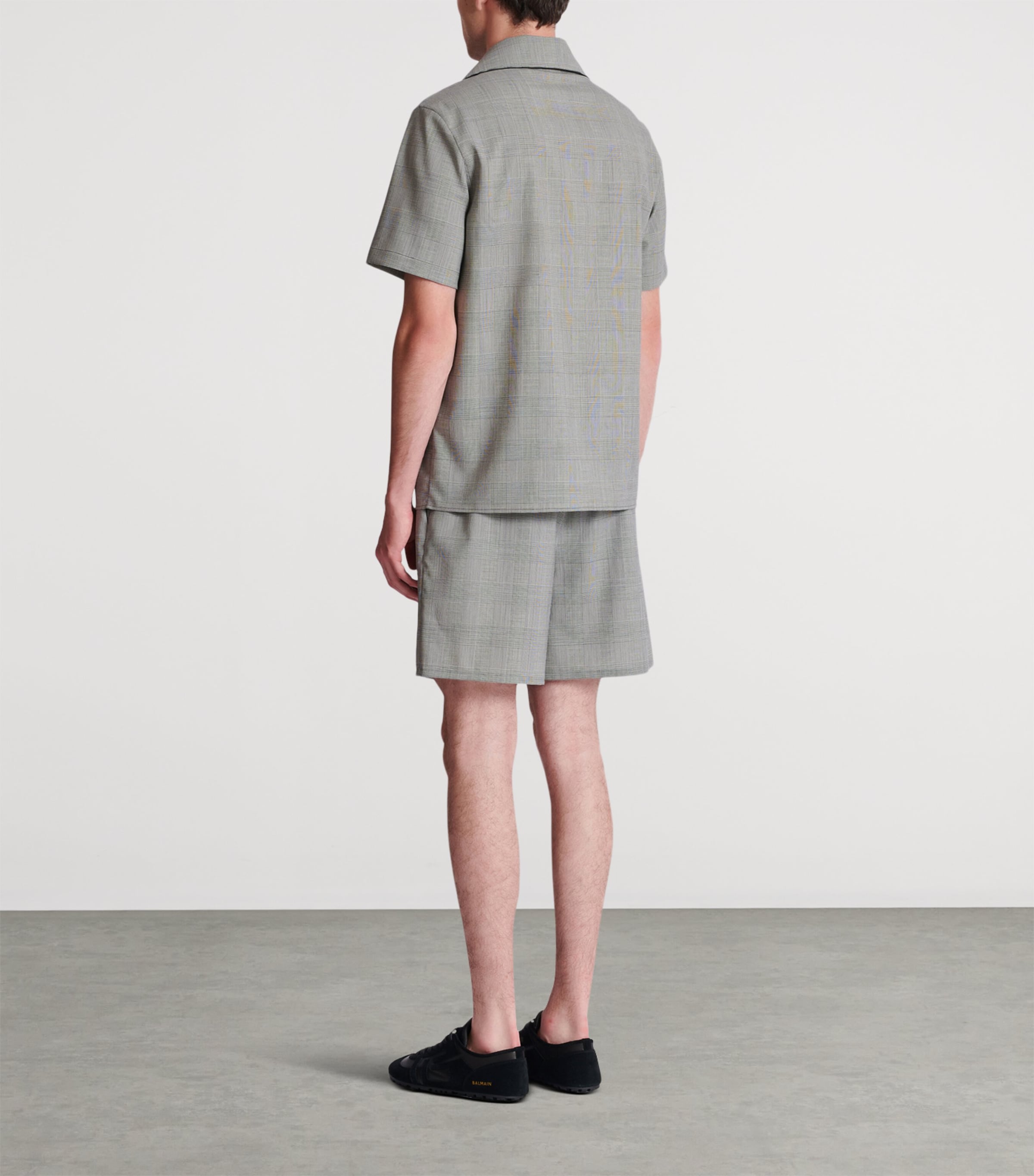 Virgin Wool Check Shirt EAB NOIR/BLANC Image 7