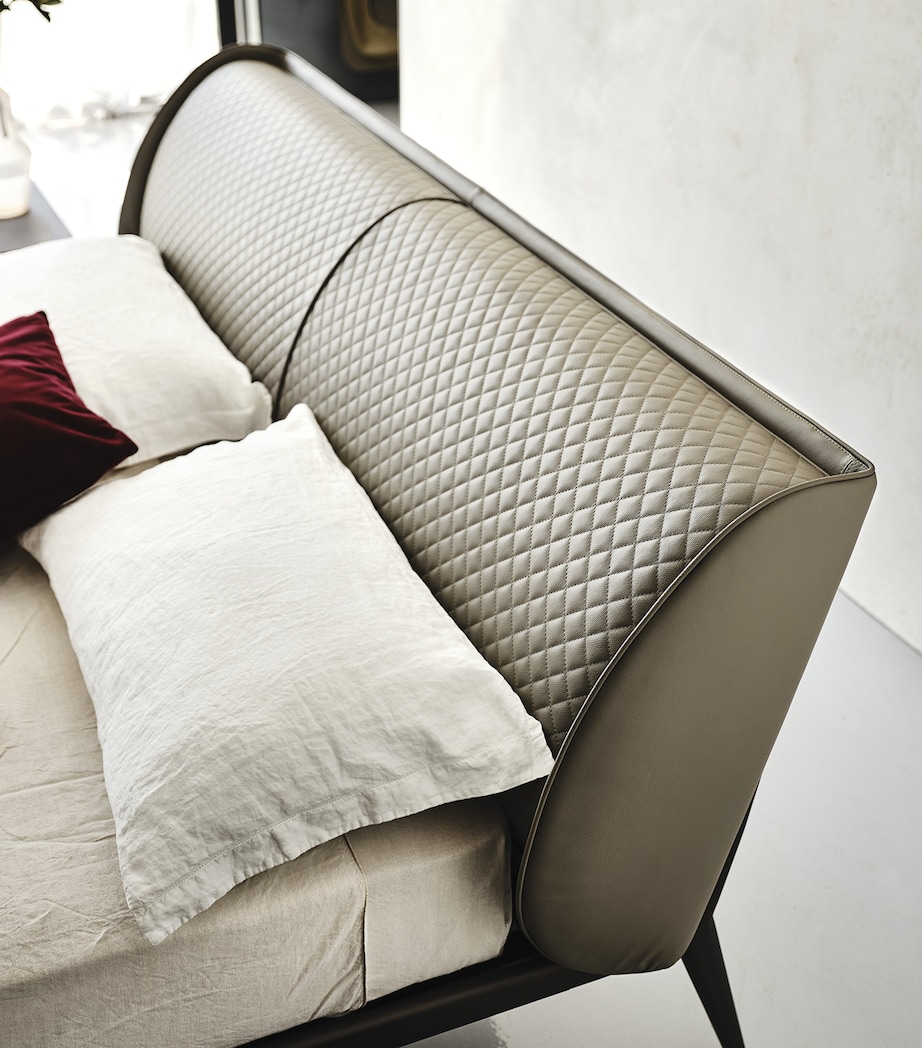 Leather and Steel Ayrton Bed Frame STEEL Image 3