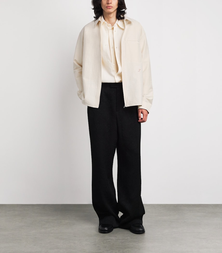 Cotton-Blend Zip-Up Mecano Shirt OFF-WHITE-110 Image 2