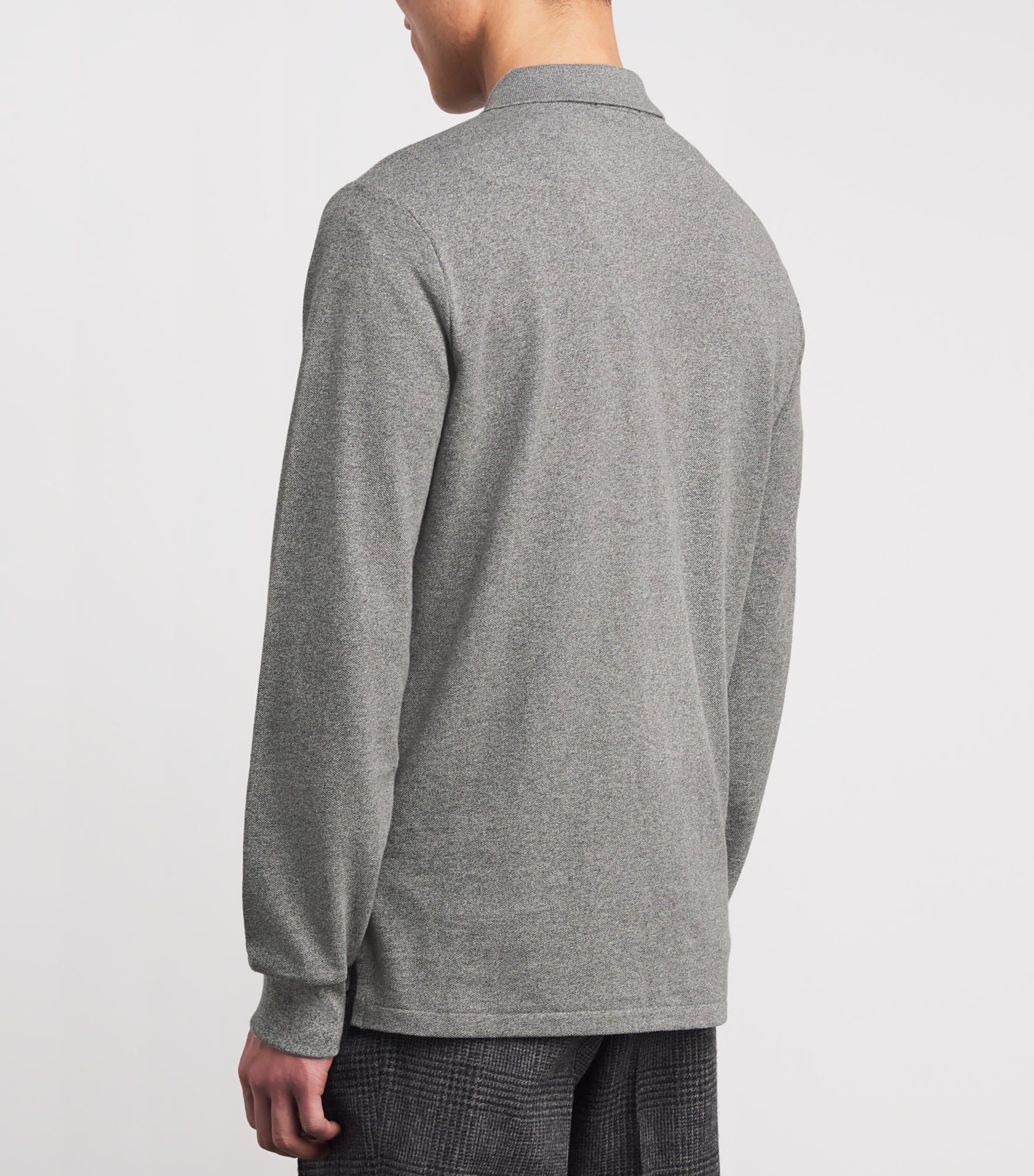 Polo Ralph Lauren Mens Long-Sleeved Polo Shirt Cant Heather Image 4