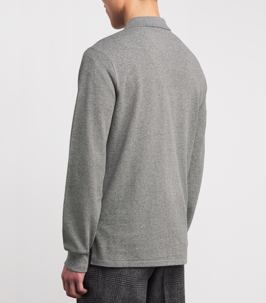 Polo Ralph Lauren Mens Long-Sleeved Polo Shirt Cant Heather Image 4