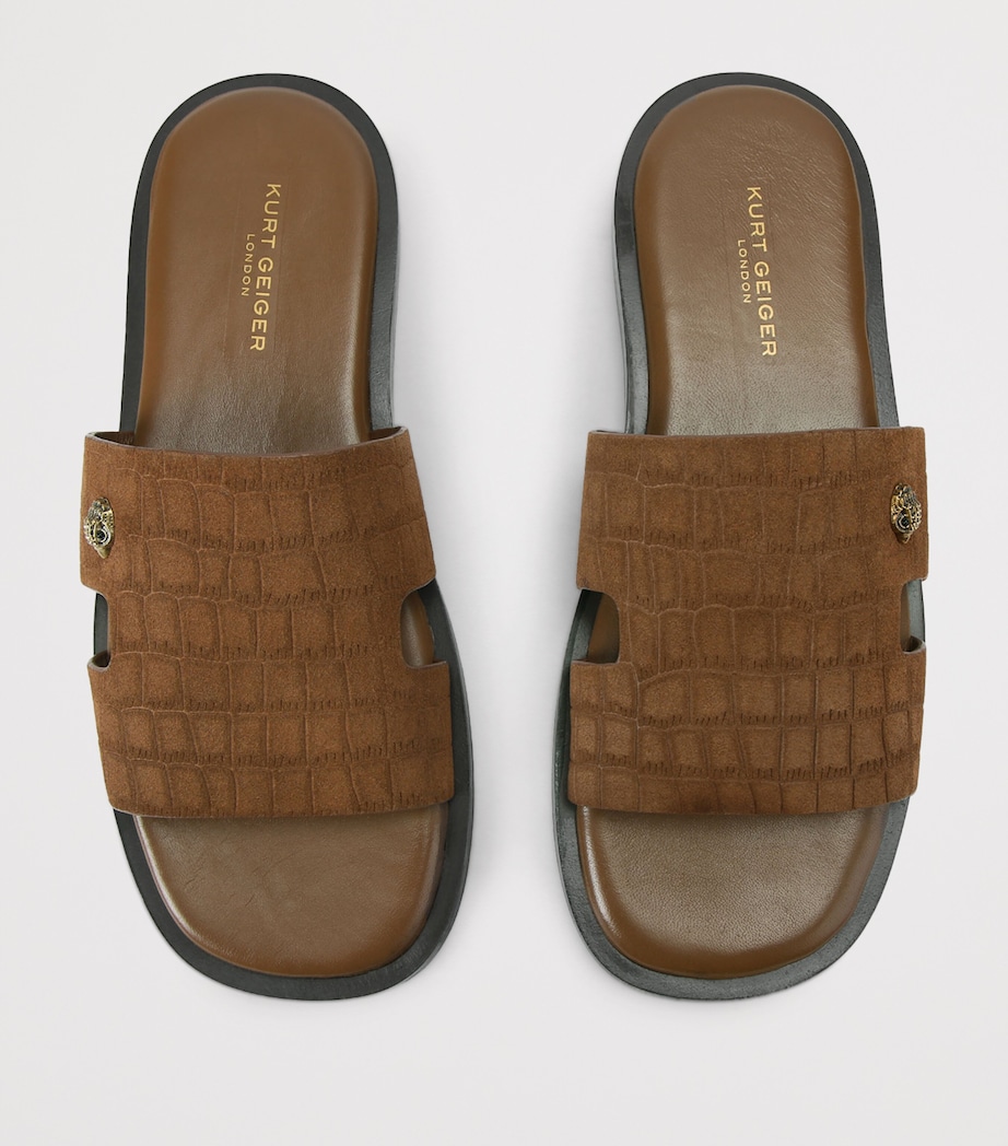 Kurt Geiger London Suede Bond Slides Tan Image 4