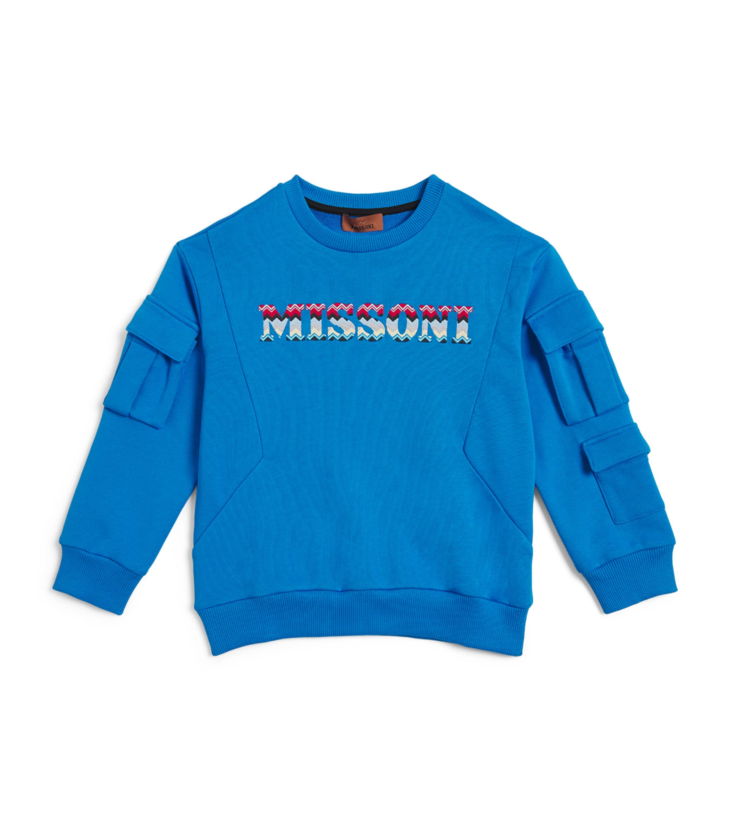 Missoni Embroidered Logo Cargo Sweatshirt (4-10 Years) In Blue