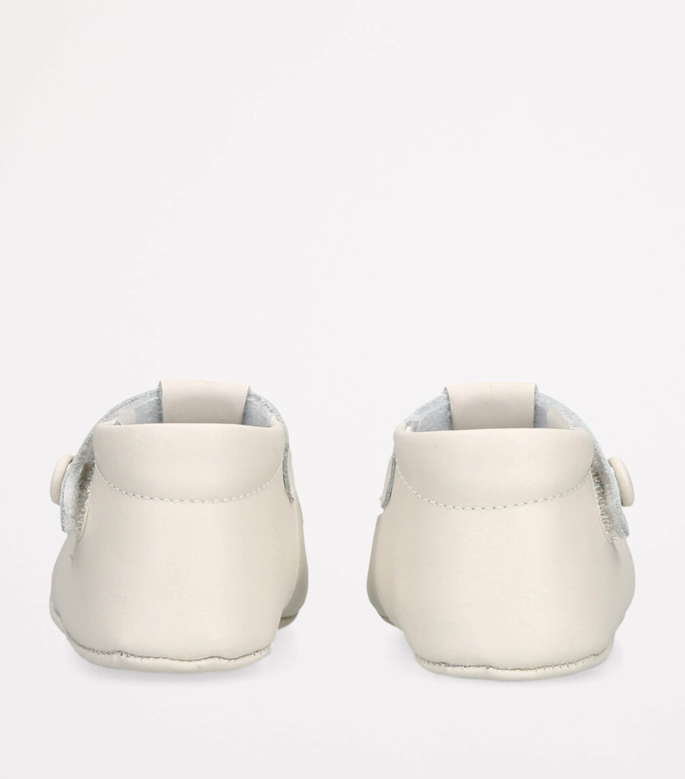 Leather Poppie Crib Shoes CREAM Image 2