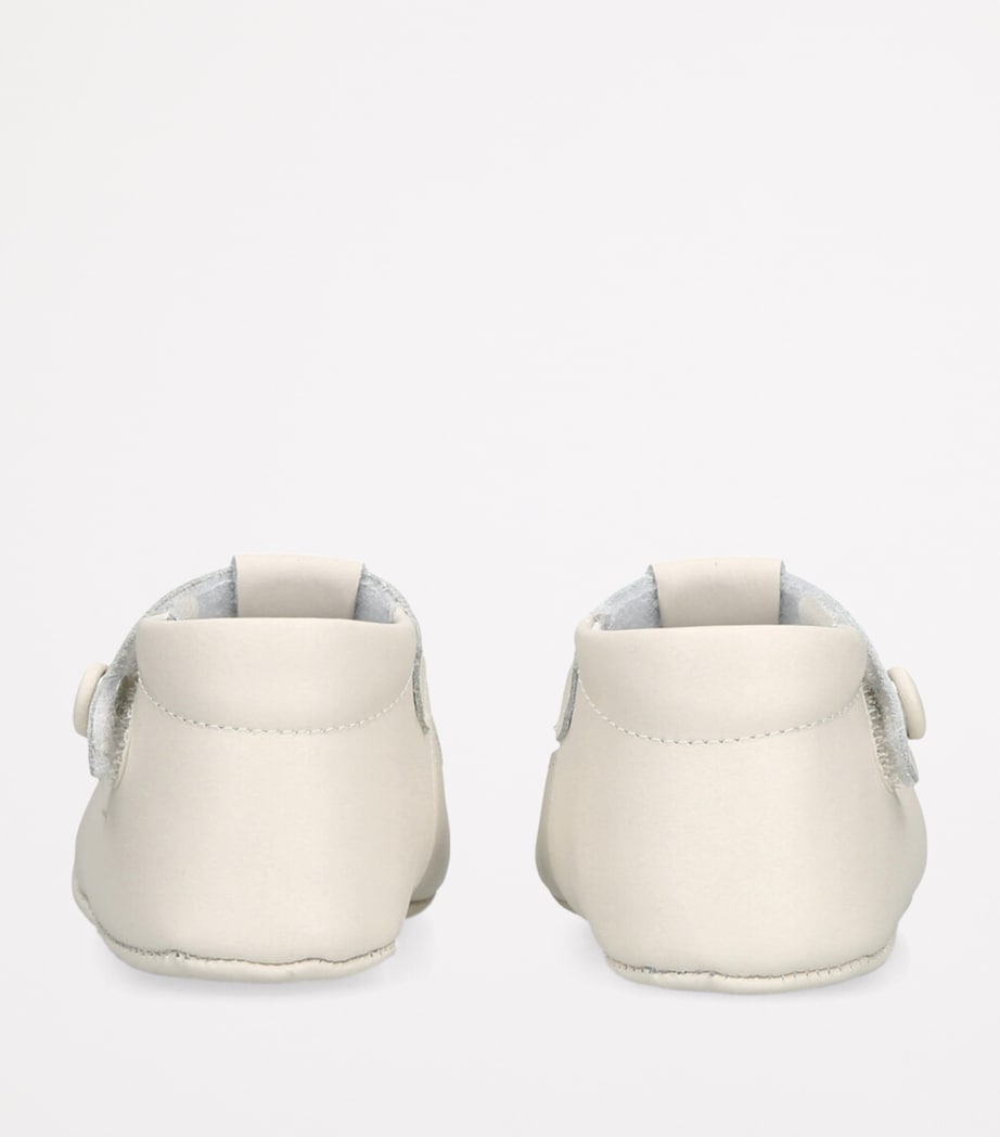Leather Poppie Crib Shoes CREAM Image 2