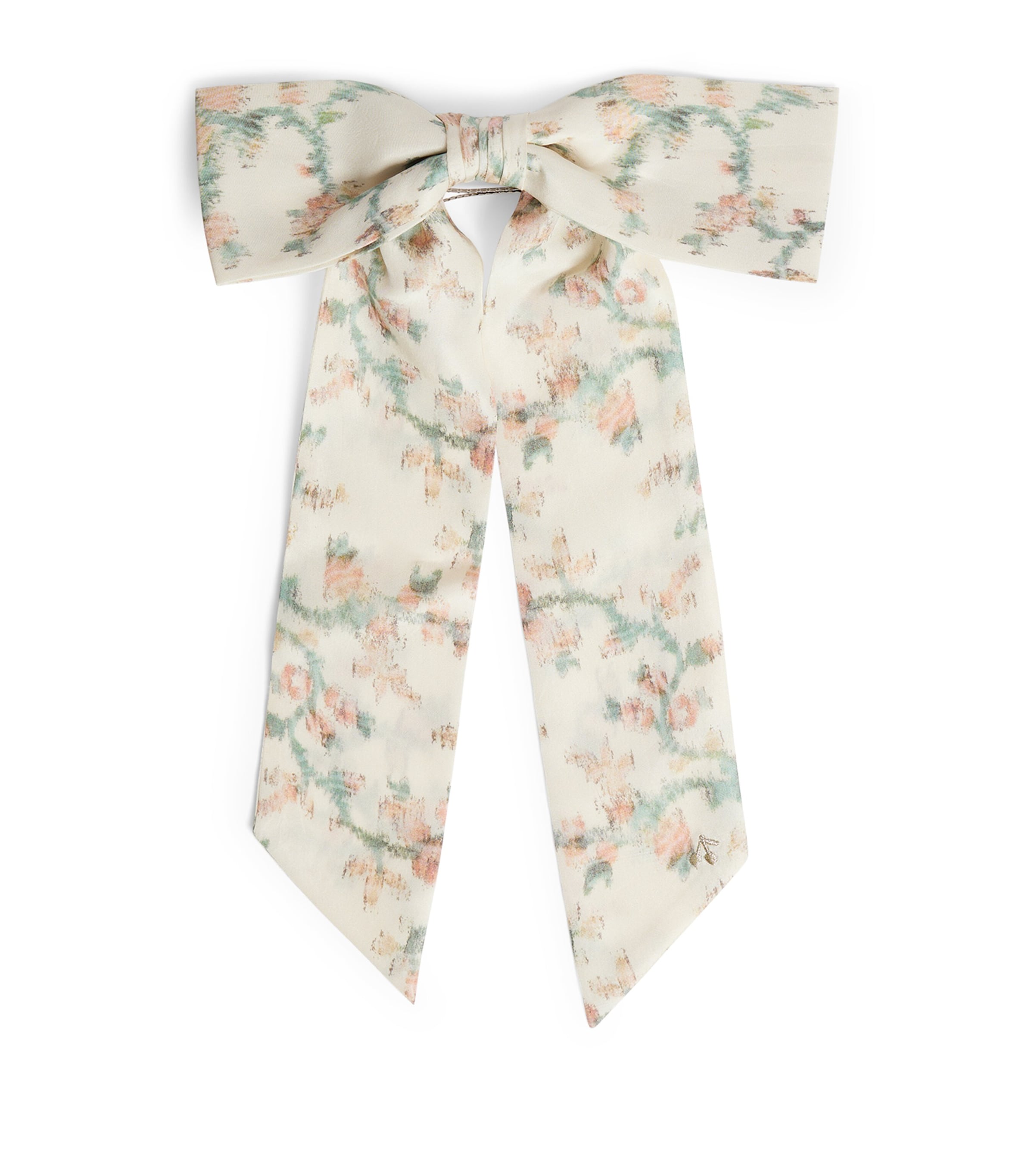 Bonpoint Kids'  Printed Bow Hair Clip In Green