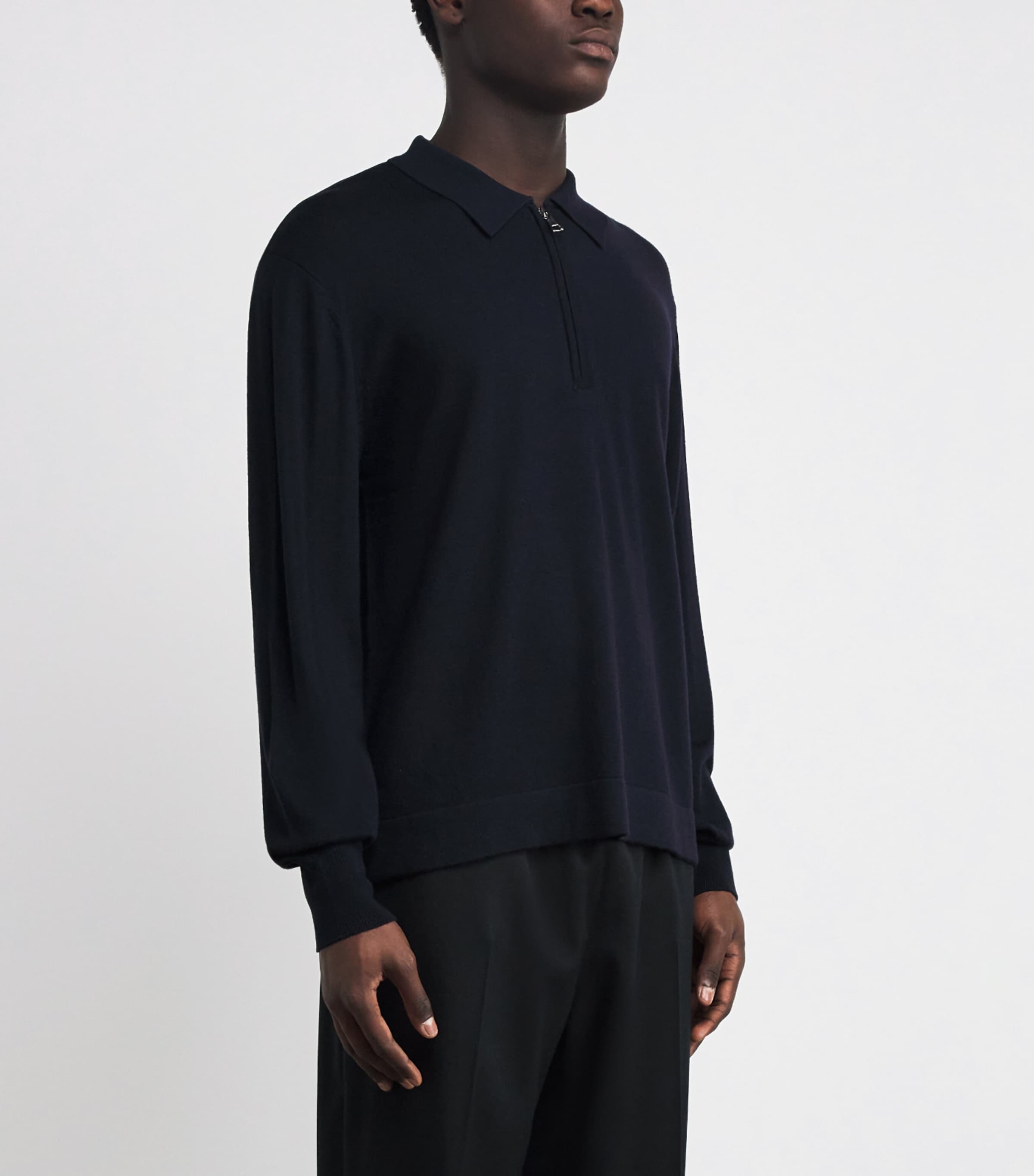 Wool Double-Breasted Maxwell Coat DARK NAVY Image 3