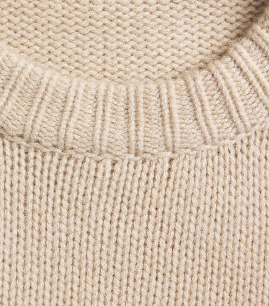 Cashmere Crew-Neck Sweater OATMEAL HEATHER Image 5