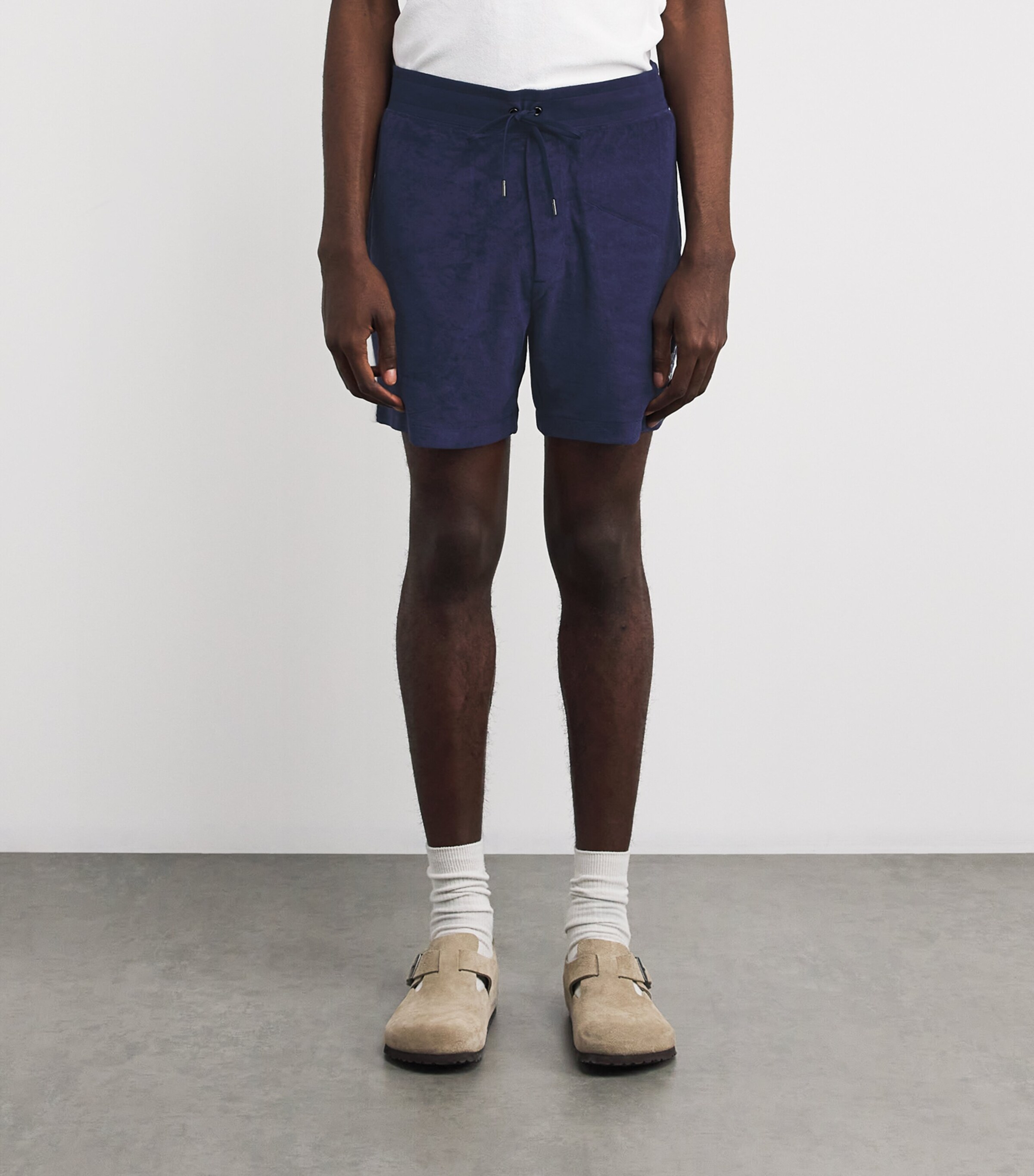 Polo Ralph Lauren Mens Towelling Shorts Navy Image 3