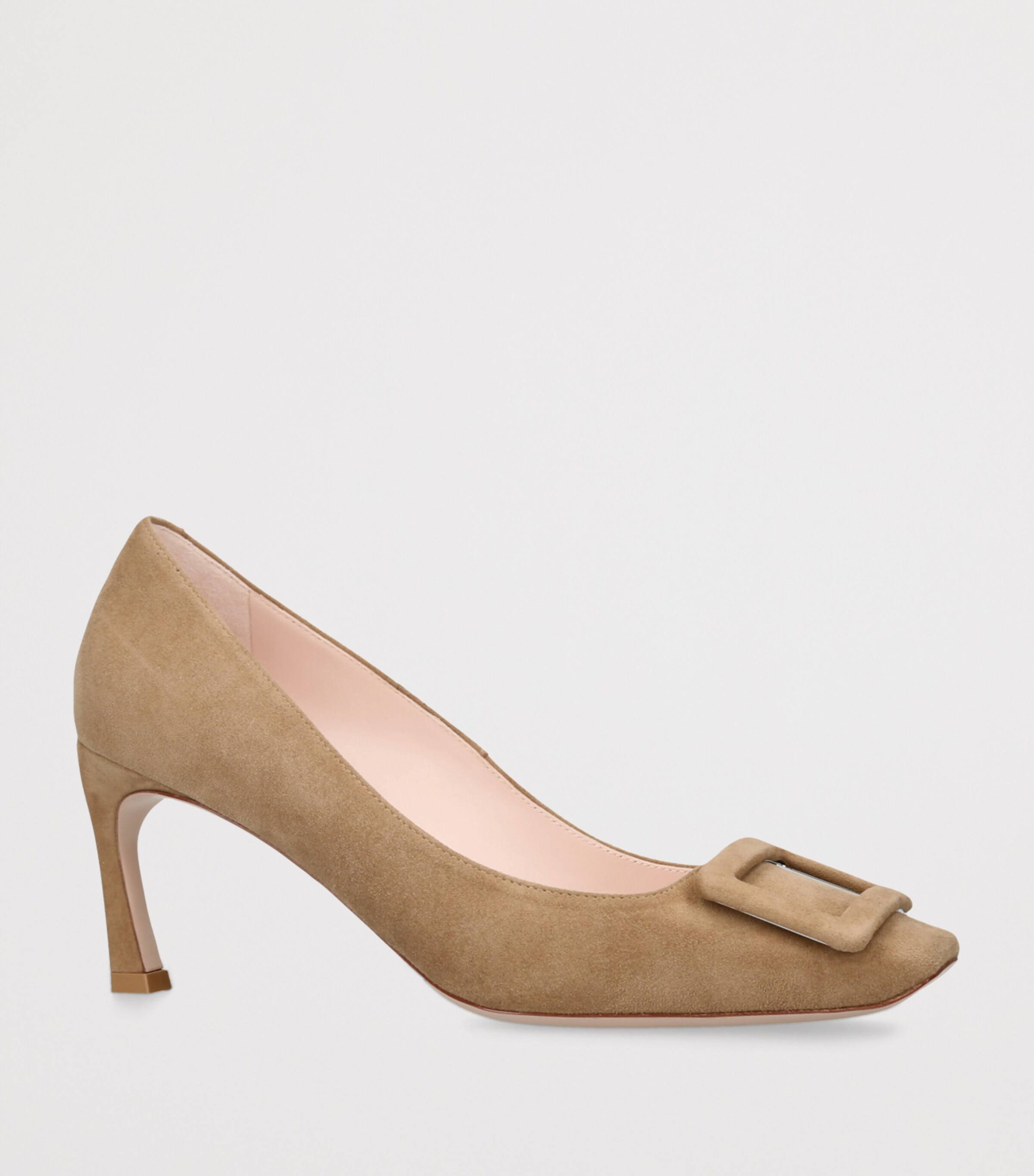 Suede Trompette Pumps 70 TAN Image 3