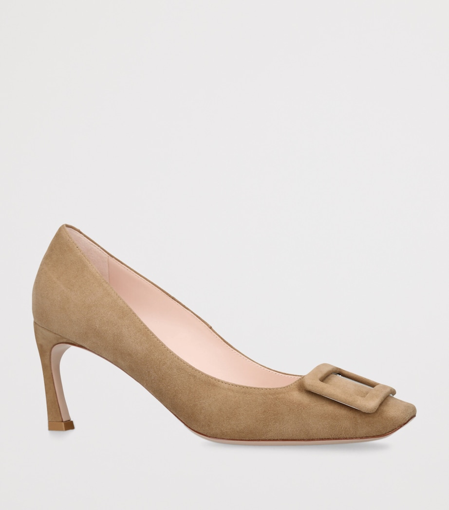 Suede Trompette Pumps 70 TAN Image 3