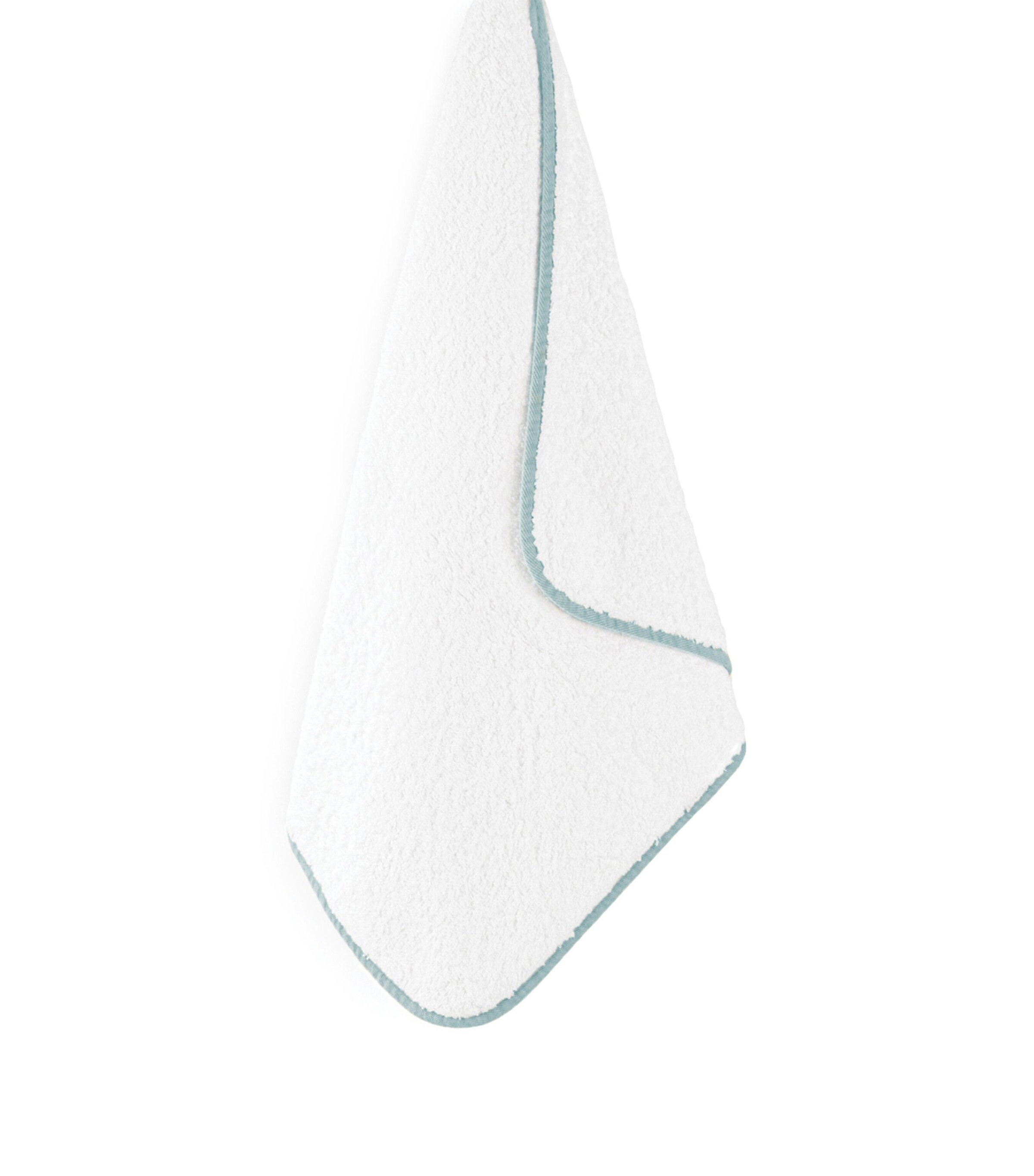 GRACCIOZA Egyptian Cotton Portobello Hand Towel (50cm x 100cm) White/seamist Image 2