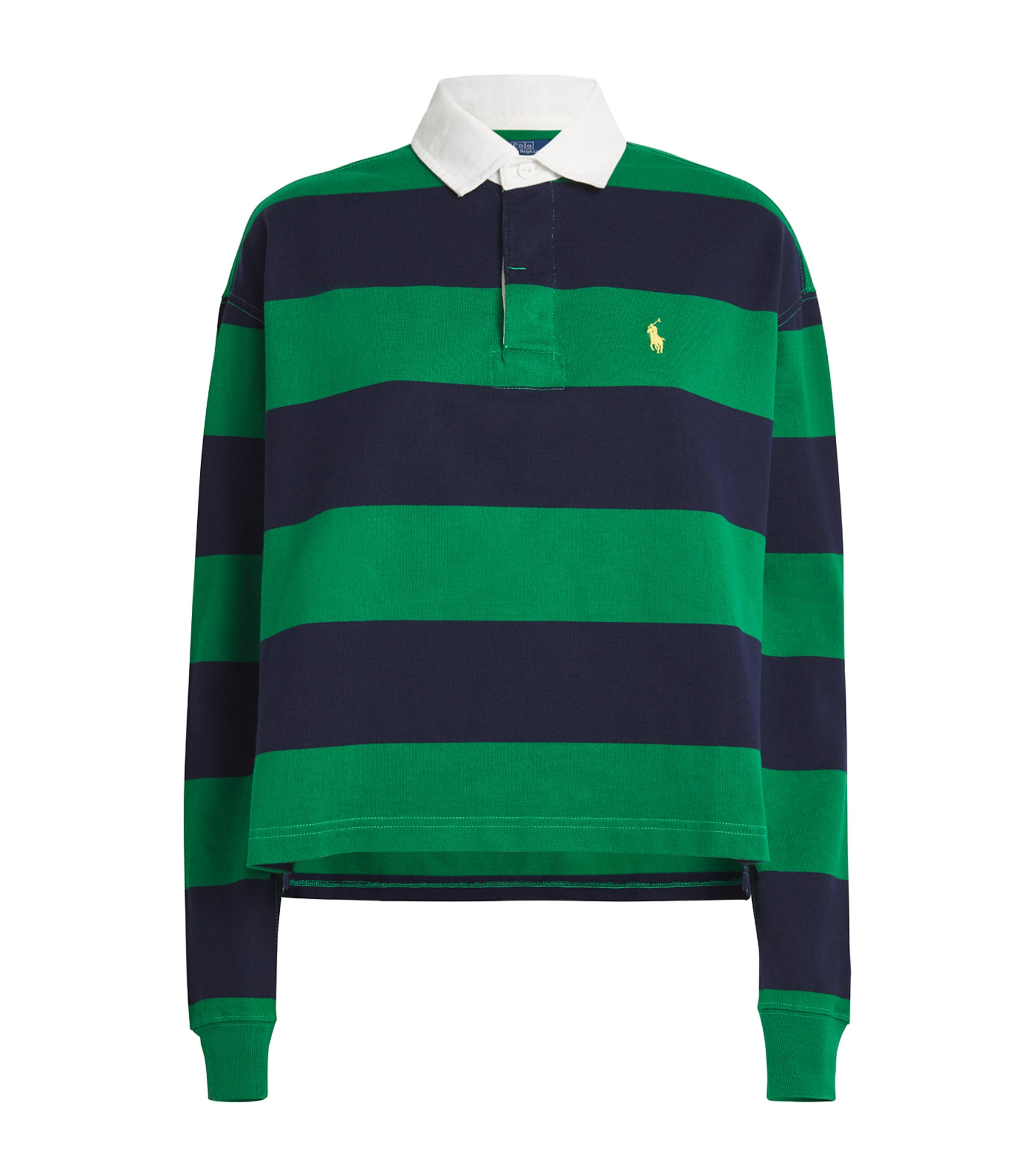 Shop Polo Ralph Lauren Jersey Cropped Rugby Shirt