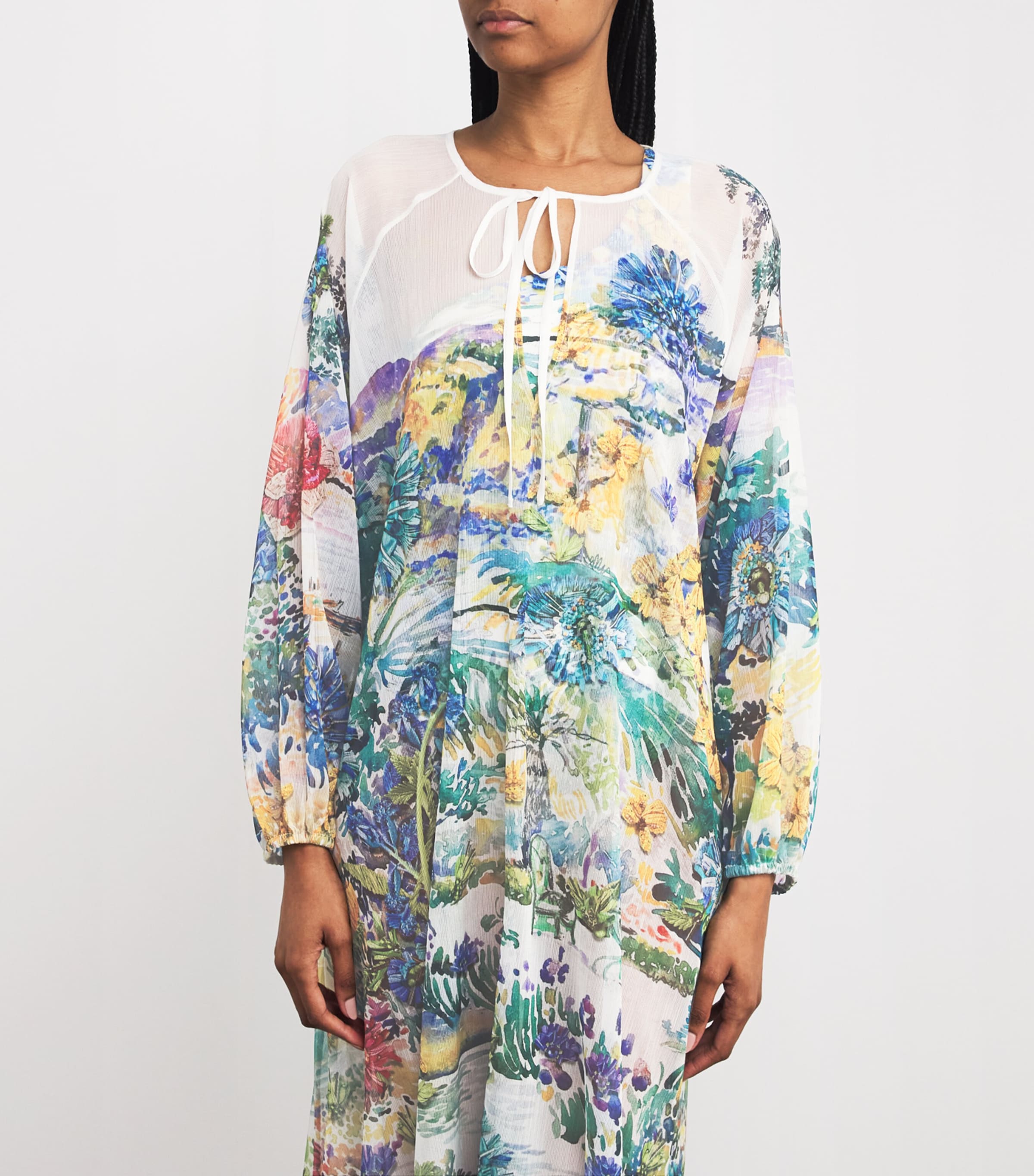 Crepe Printed Cevennes Kaftan AVIEMORE WATER Image 6